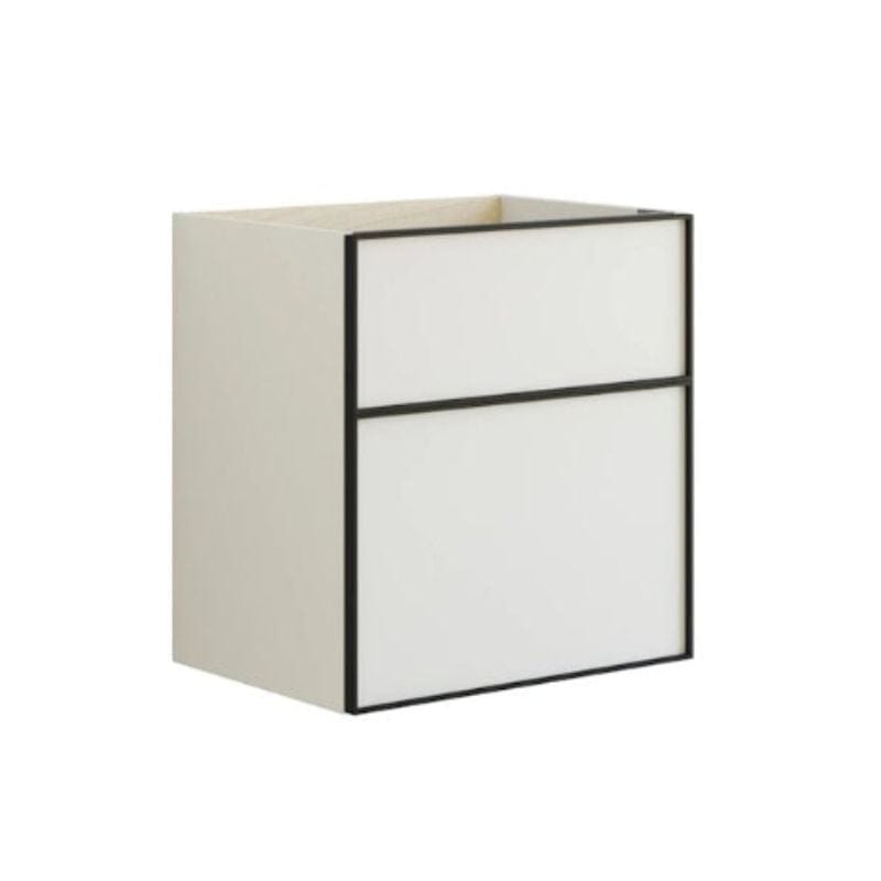 Dansani Inzo Alu-ramme svart Servantskap med ekstra stor underskuff Hvit matt / 60cm Dansani Servantskap DA-U24-8010