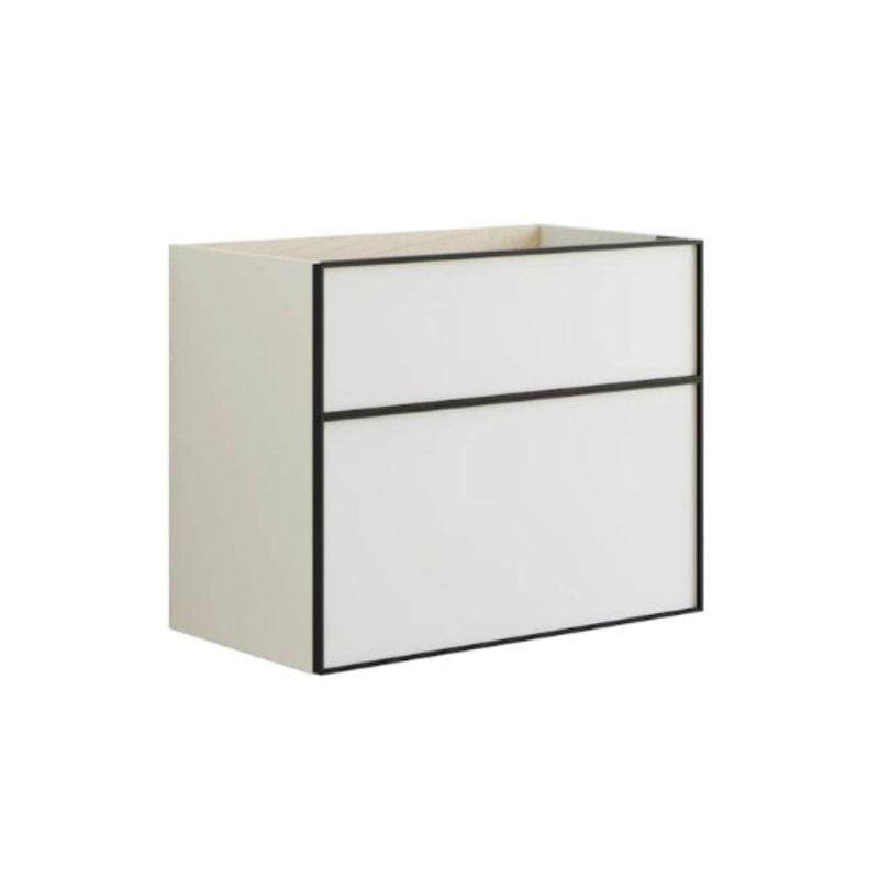 Dansani Inzo Alu-ramme svart Servantskap med ekstra stor underskuff Hvit matt / 80cm Dansani Servantskap DA-U25-8010