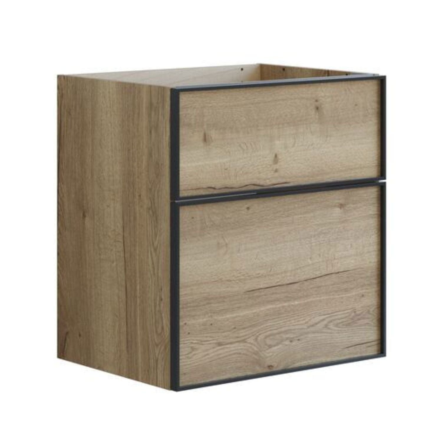 Dansani Inzo Alu-ramme svart Servantskap med ekstra stor underskuff Natur eik / 60cm Dansani Servantskap DA-U24-8049