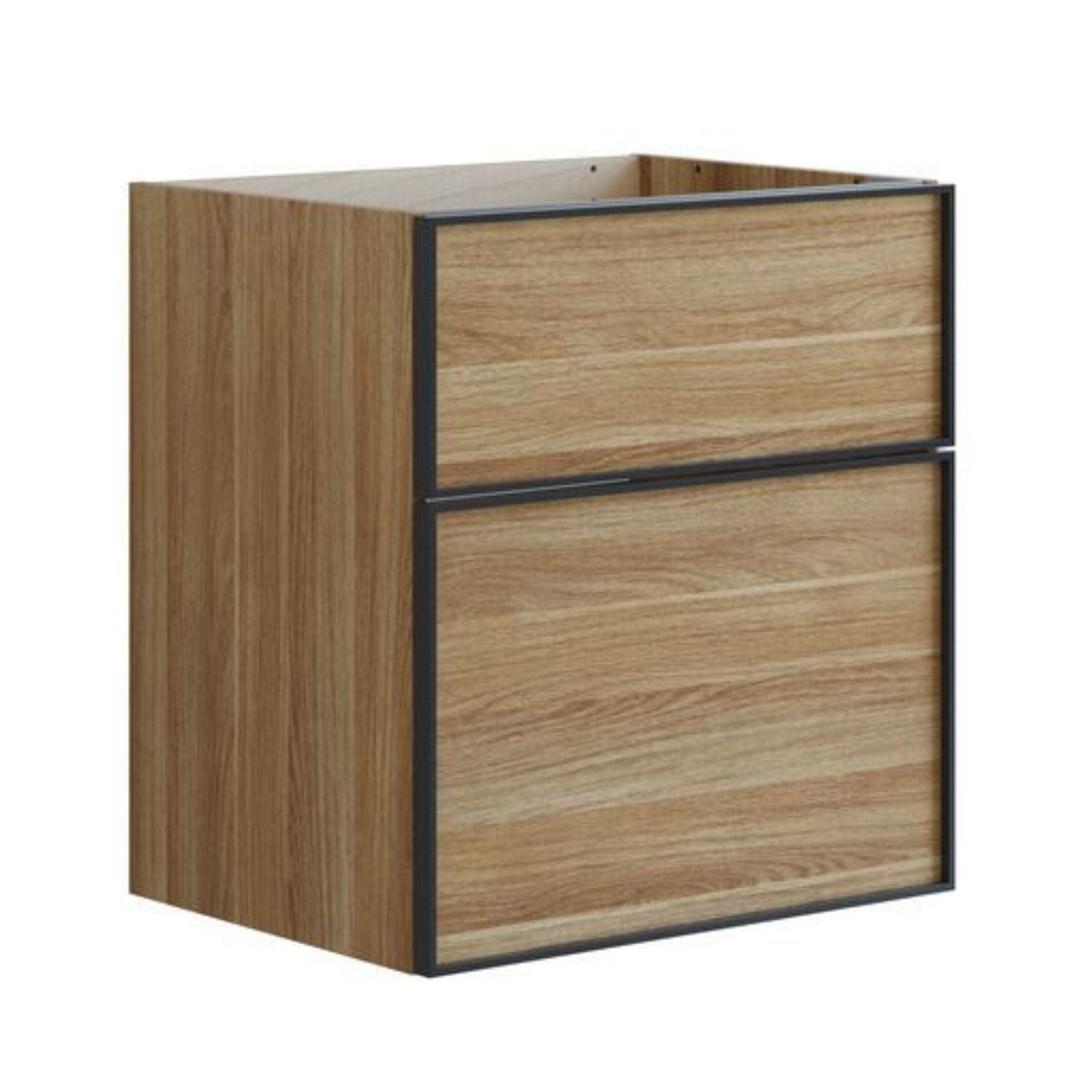 Dansani Inzo Alu-ramme svart Servantskap med ekstra stor underskuff Varm eik / 60cm Dansani Servantskap DA-U24-8055