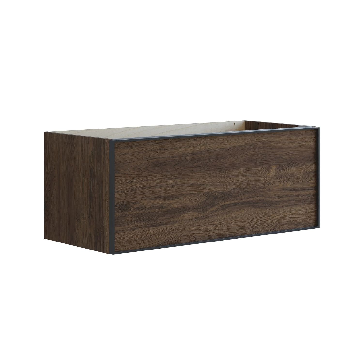 Dansani Inzo Alu-ramme svart Underskap 1 skuff B60-120xH40xD44cm Brun eik / 100cm Dansani Sideskap bad DA-U31-8052