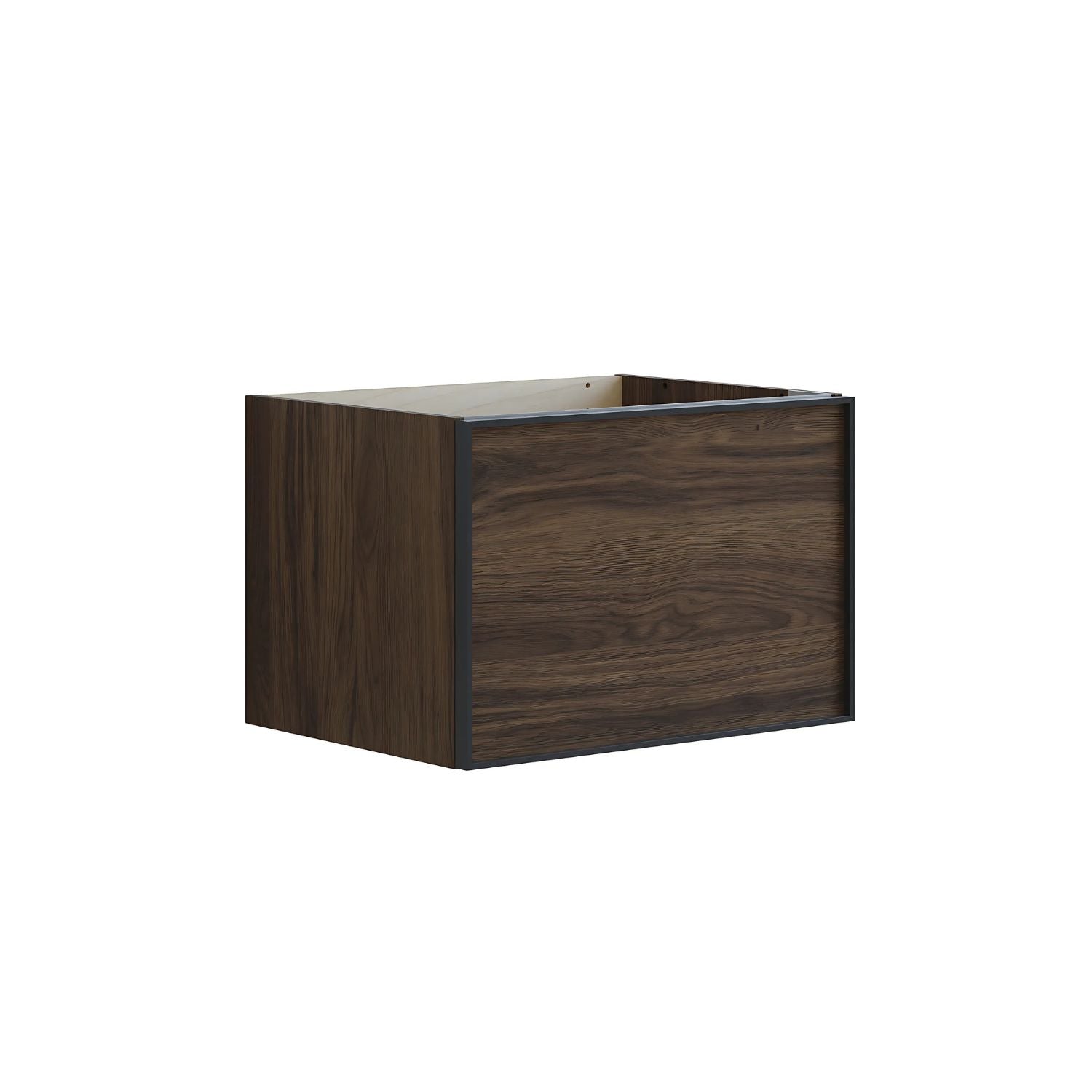 Dansani Inzo Alu-ramme svart Underskap 1 skuff B60-120xH40xD44cm Brun eik / 60cm Dansani Sideskap bad DA-U29-8052