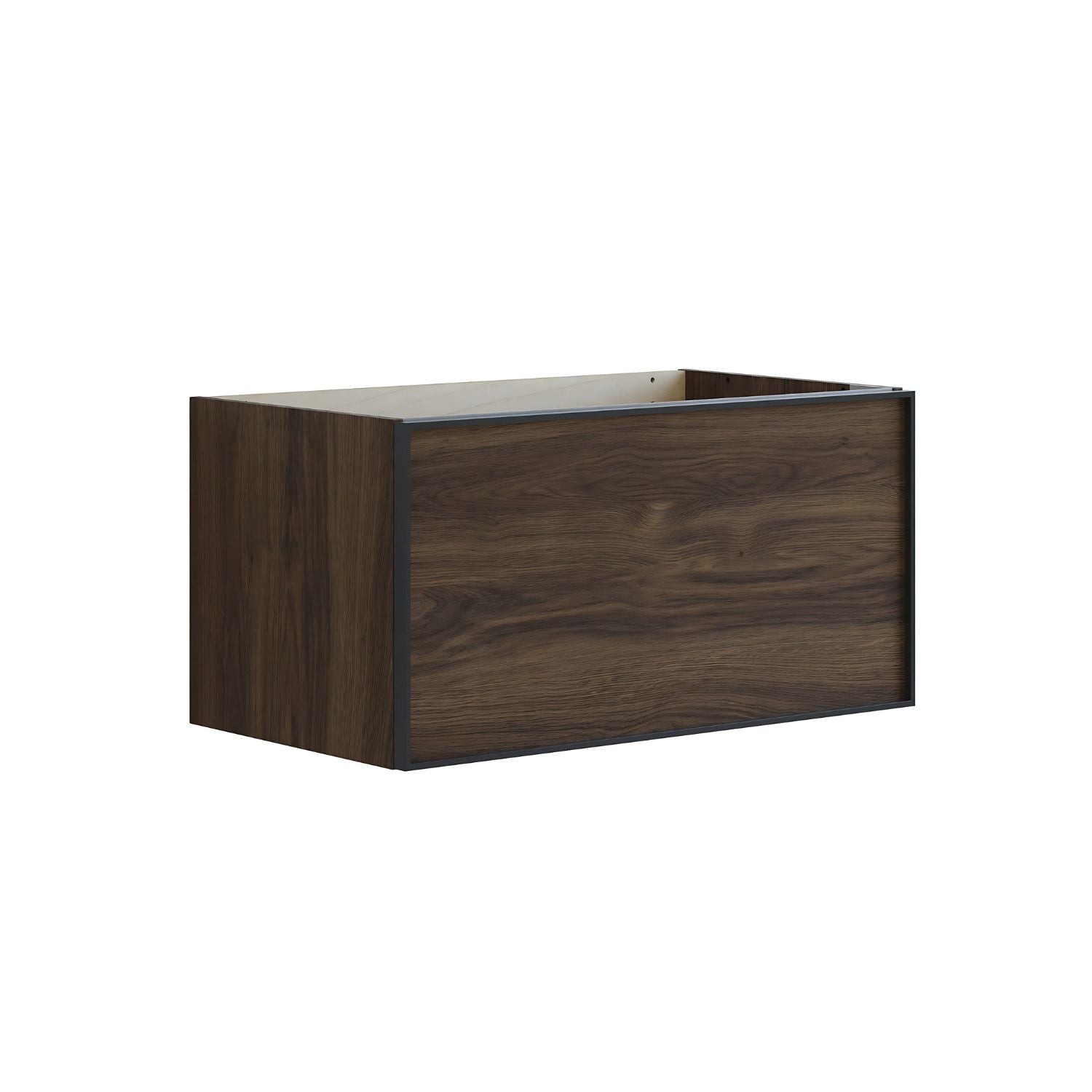 Dansani Inzo Alu-ramme svart Underskap 1 skuff B60-120xH40xD44cm Brun eik / 80cm Dansani Sideskap bad DA-U30-8052