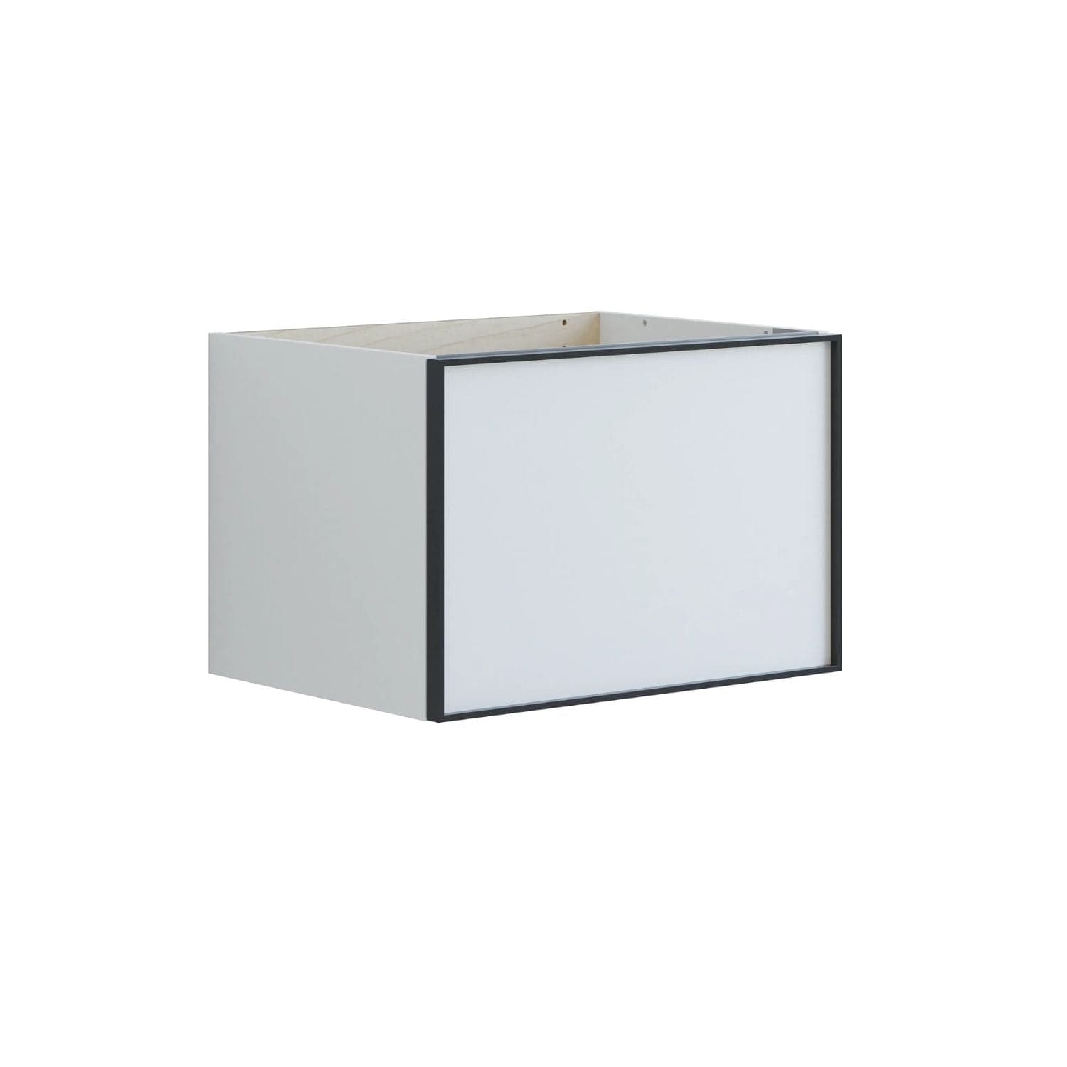 Dansani Inzo Alu-ramme svart Underskap 1 skuff B60-120xH40xD44cm Hvit matt / 60cm Dansani Sideskap bad DA-U29-8010