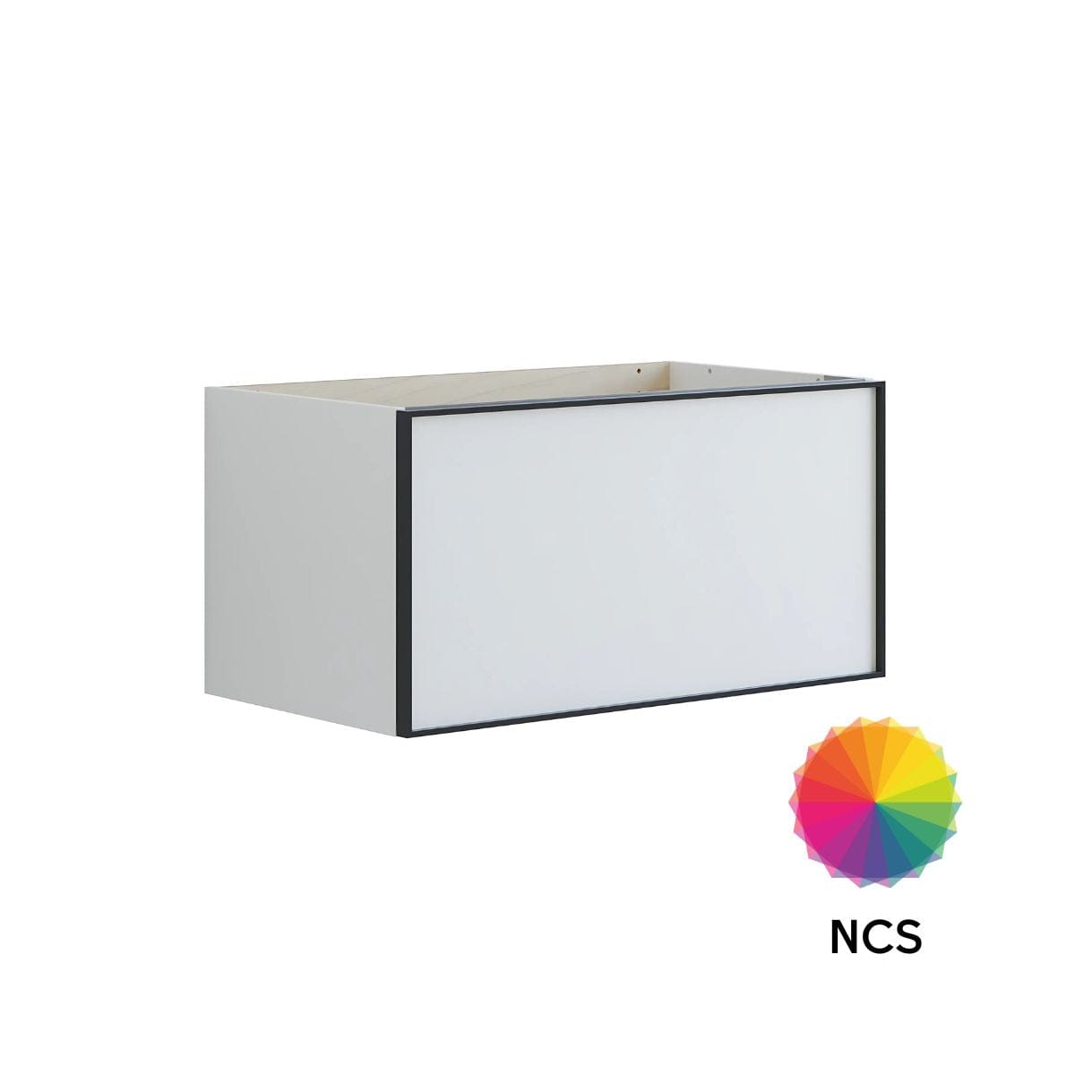 Dansani Inzo Alu-ramme svart Underskap 1 skuff B60-120xH40xD44cm NCS farge / 80cm Dansani Sideskap bad DA-U30-8099