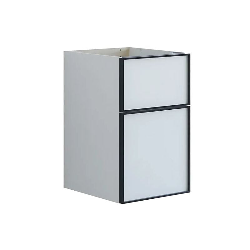 Dansani Inzo Alu-ramme svart Underskap 2 skuff B40xH48-64xD44cm Hvit matt / 64cm Dansani Sideskap bad DA-U53-8010