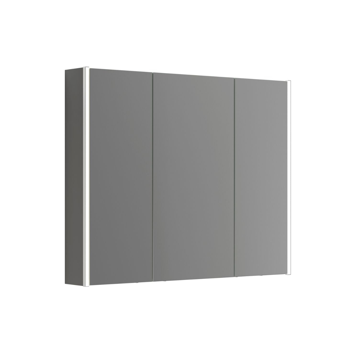 Dansani Inzo Ambi speilskap 3 dører B100-120xH80xD15 Grå matt / 100cm Dansani Speilskap DA-S591-103