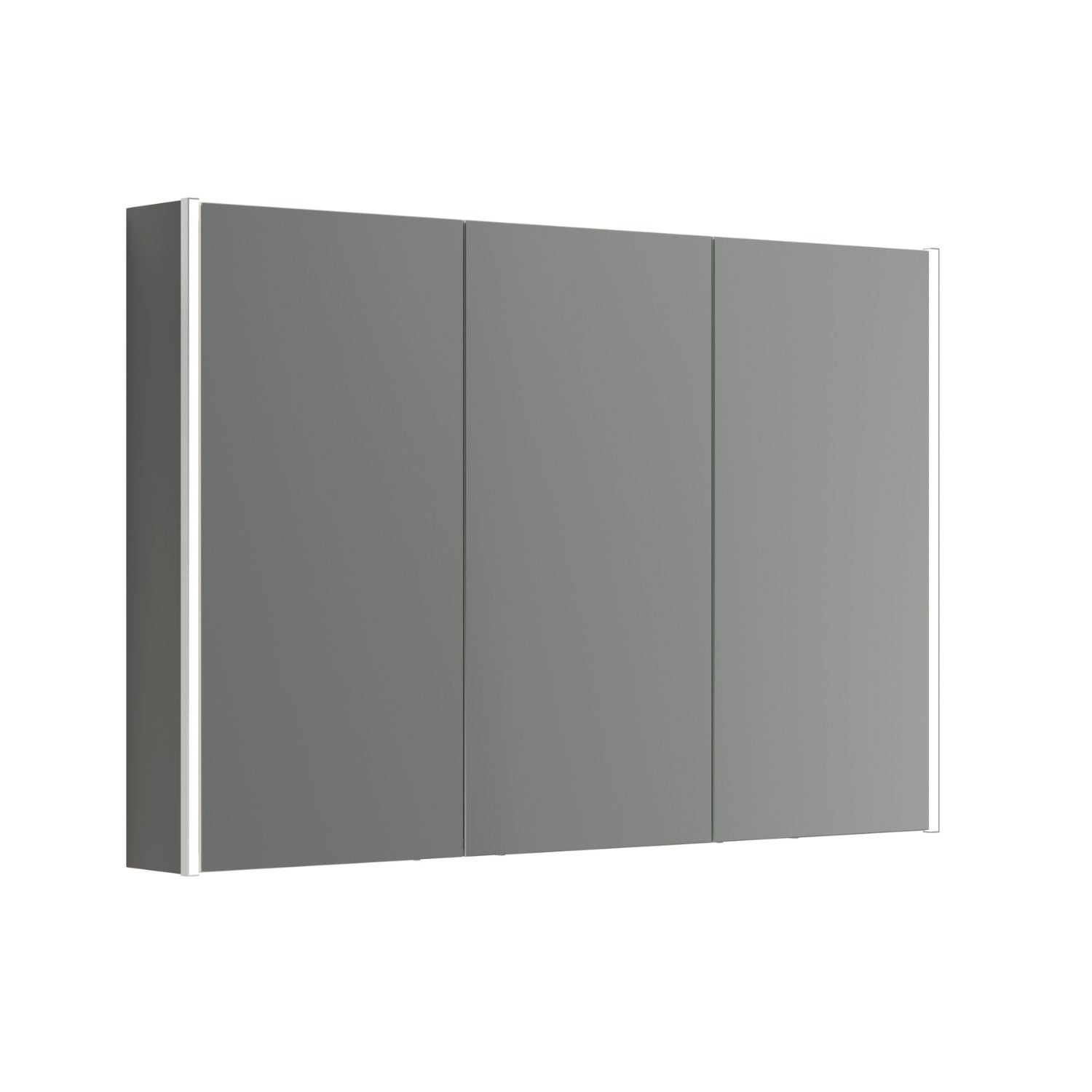 Dansani Inzo Ambi speilskap 3 dører B100-120xH80xD15 Grå matt / 120cm Dansani Speilskap DA-S593-103