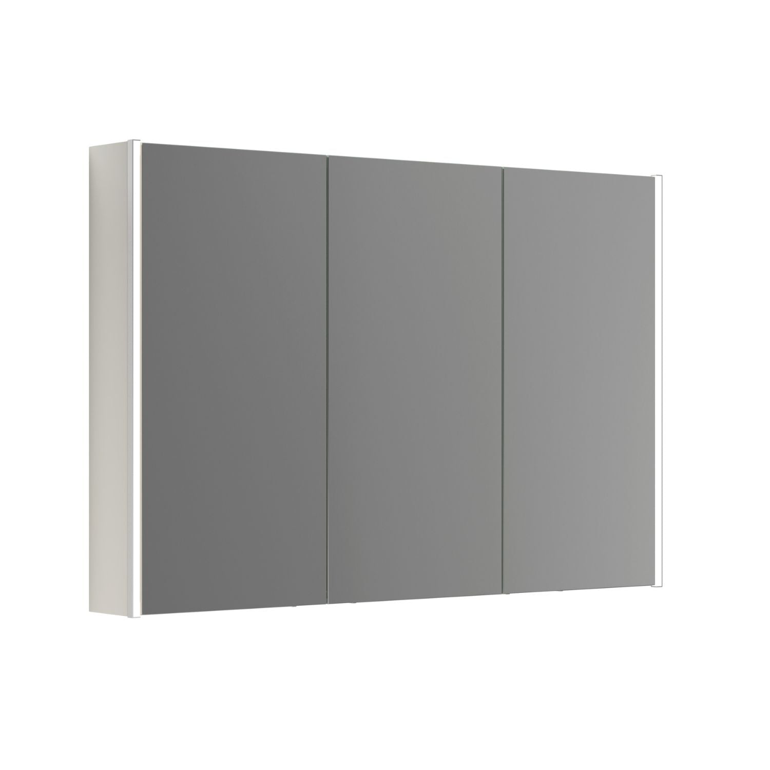 Dansani Inzo Ambi speilskap 3 dører B100-120xH80xD15 Hvit matt / 120cm Dansani Speilskap DA-S593-110