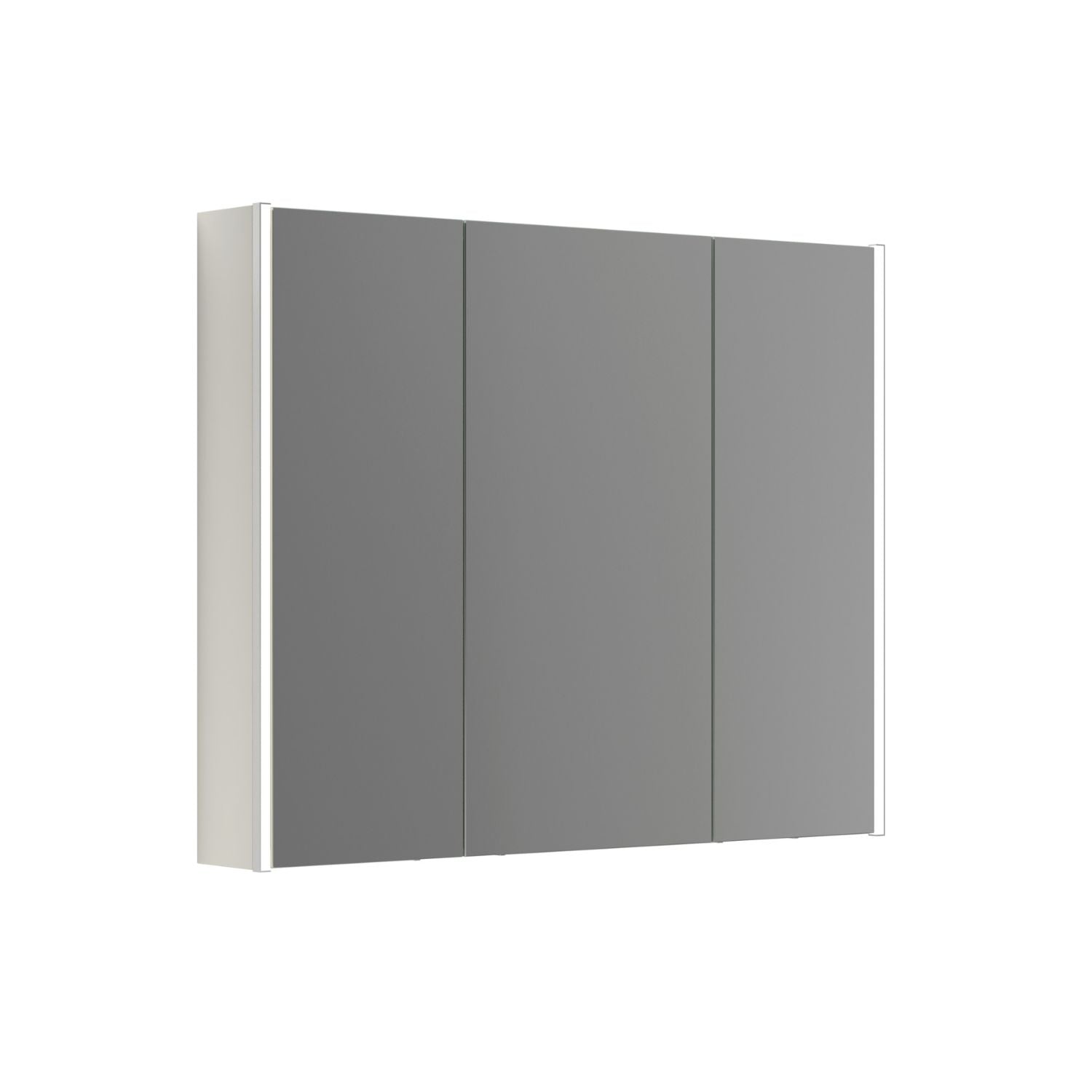 Dansani Inzo Ambi speilskap 3 dører B100-120xH80xD15 Hvit matt lakk / 100cm Dansani Speilskap DA-S591-171