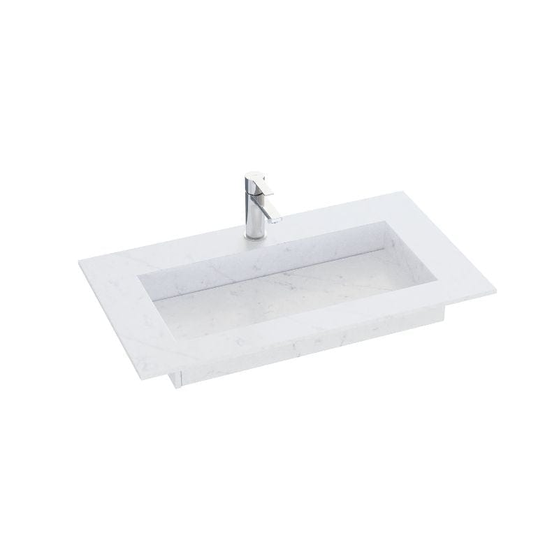 Dansani Inzo Angular Servant B60-165xH1,20xD45,50cm Eternal Statuario / 80cm Dansani Møbelservant DA-338808112