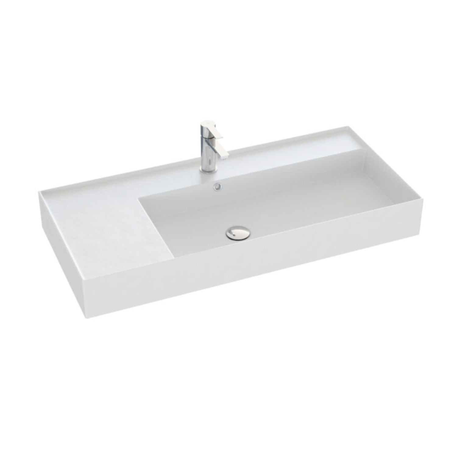 Dansani Inzo Azym Servant B60-120xH12,5xD46 cm Hvit / 100cm / Høyre Dansani Baderomsservant DA-101610203