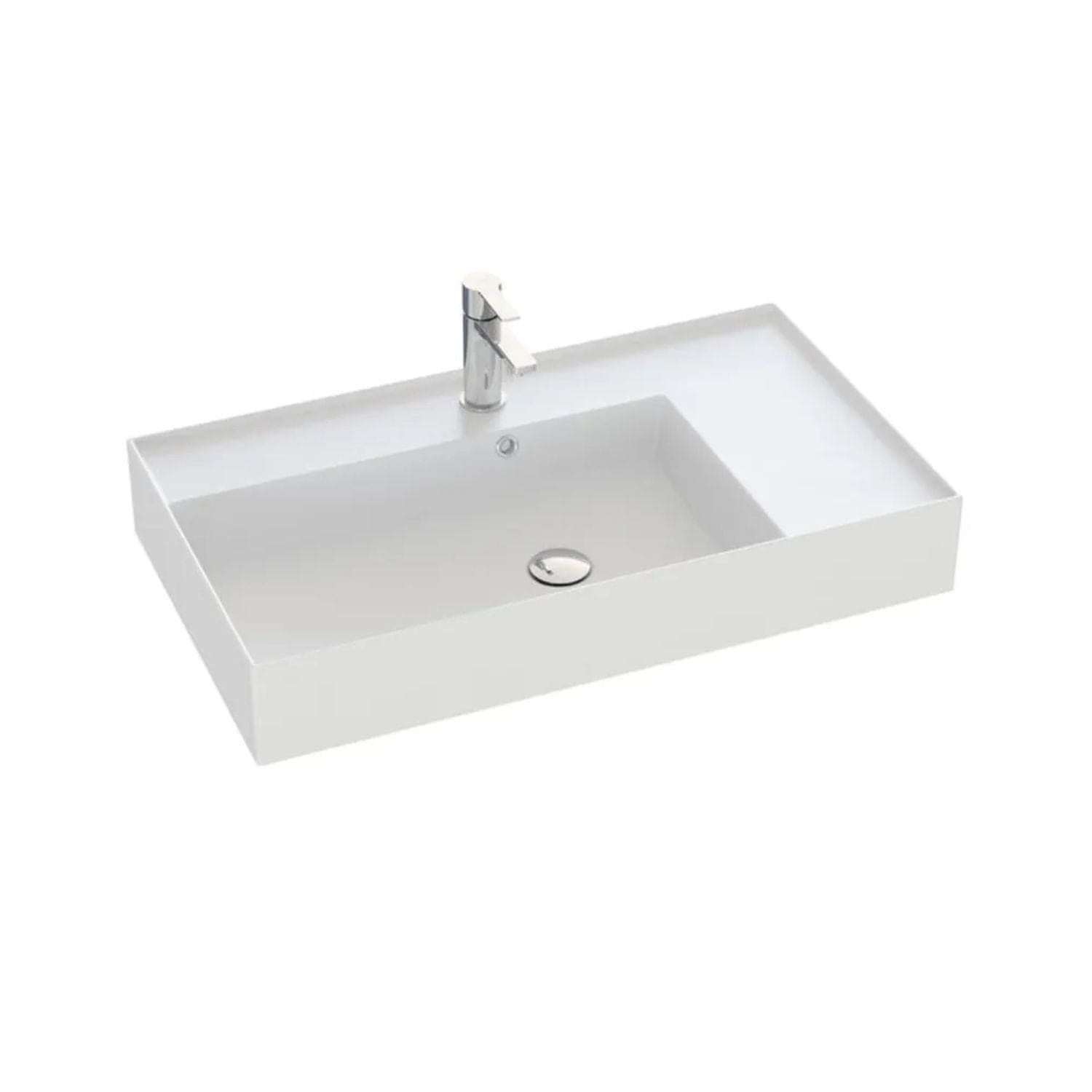 Dansani Inzo Azym Servant B60-120xH12,5xD46 cm Hvit / 80cm / Venstre Dansani Baderomsservant DA-101608303