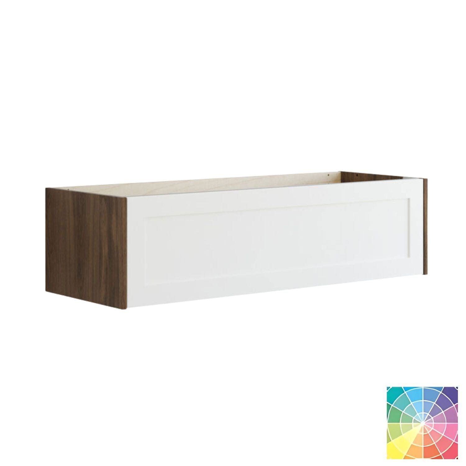 Dansani Inzo Classic Ramme Servantskap 1 skuff Brun eik/NCS farge / 120cm dobbel Dansani Servantskap DA-T05-3093