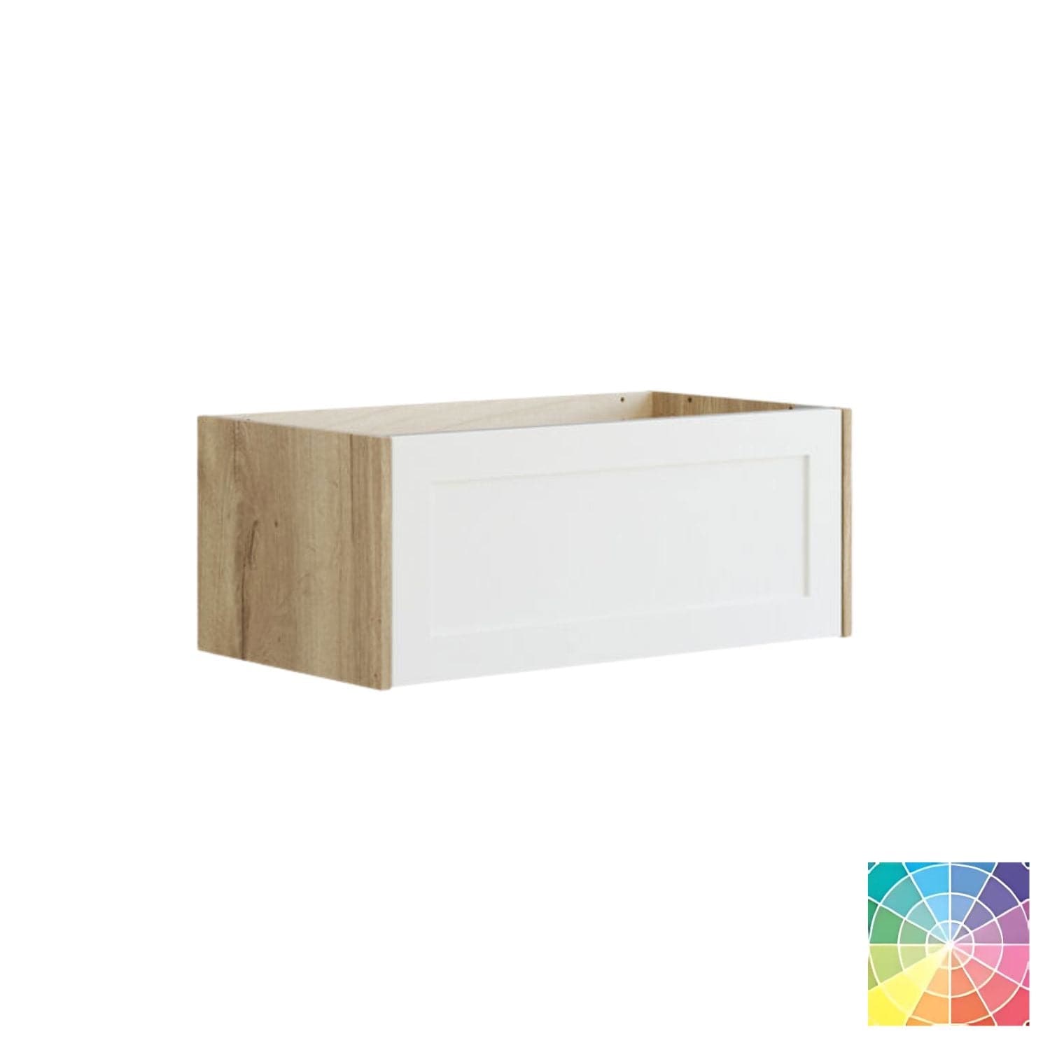 Dansani Inzo Classic Ramme Servantskap 1 skuff Natur eik/NCS farge / 80cm Dansani Servantskap DA-T02-3092