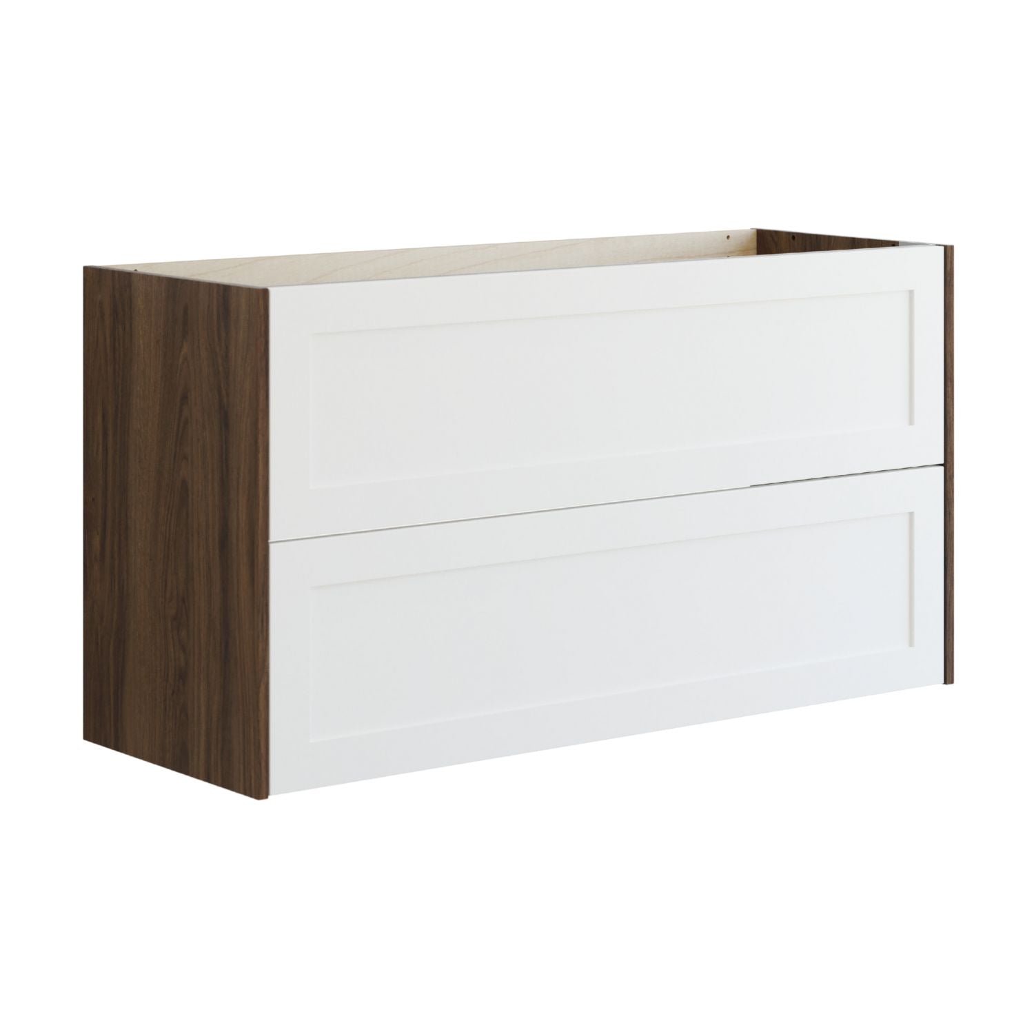 Dansani Inzo Classic Ramme Servantskap 2 skuff B60-120xH64xD44cm Brun eik/hvit matt / 120cm Dansani Servantskap DA-T09-3015