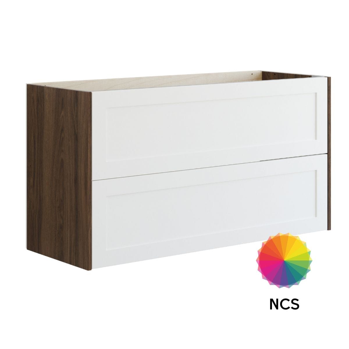 Dansani Inzo Classic Ramme Servantskap 2 skuff B60-120xH64xD44cm Brun eik/NCS farge / 120 cm dobbel Dansani Servantskap DA-T10-3093