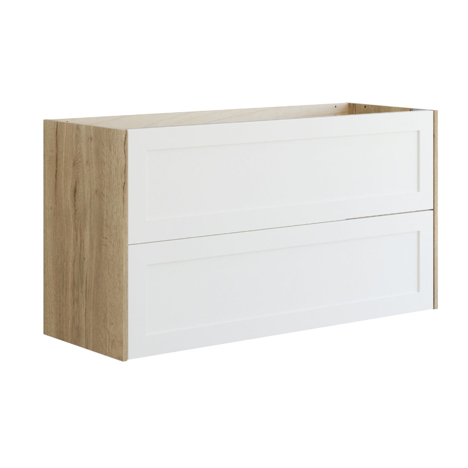 Dansani Inzo Classic Ramme Servantskap 2 skuff B60-120xH64xD44cm Natur eik/hvit matt / 120cm Dansani Servantskap DA-T09-3014