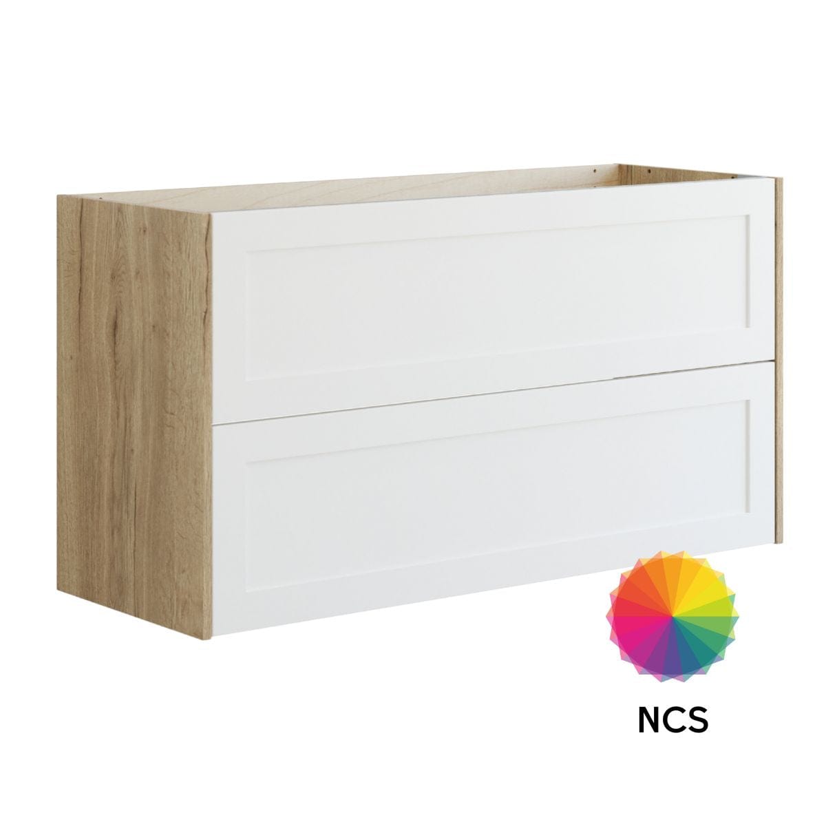 Dansani Inzo Classic Ramme Servantskap 2 skuff B60-120xH64xD44cm Natur eik/NCS farge / 120cm Dansani Servantskap DA-T09-3092