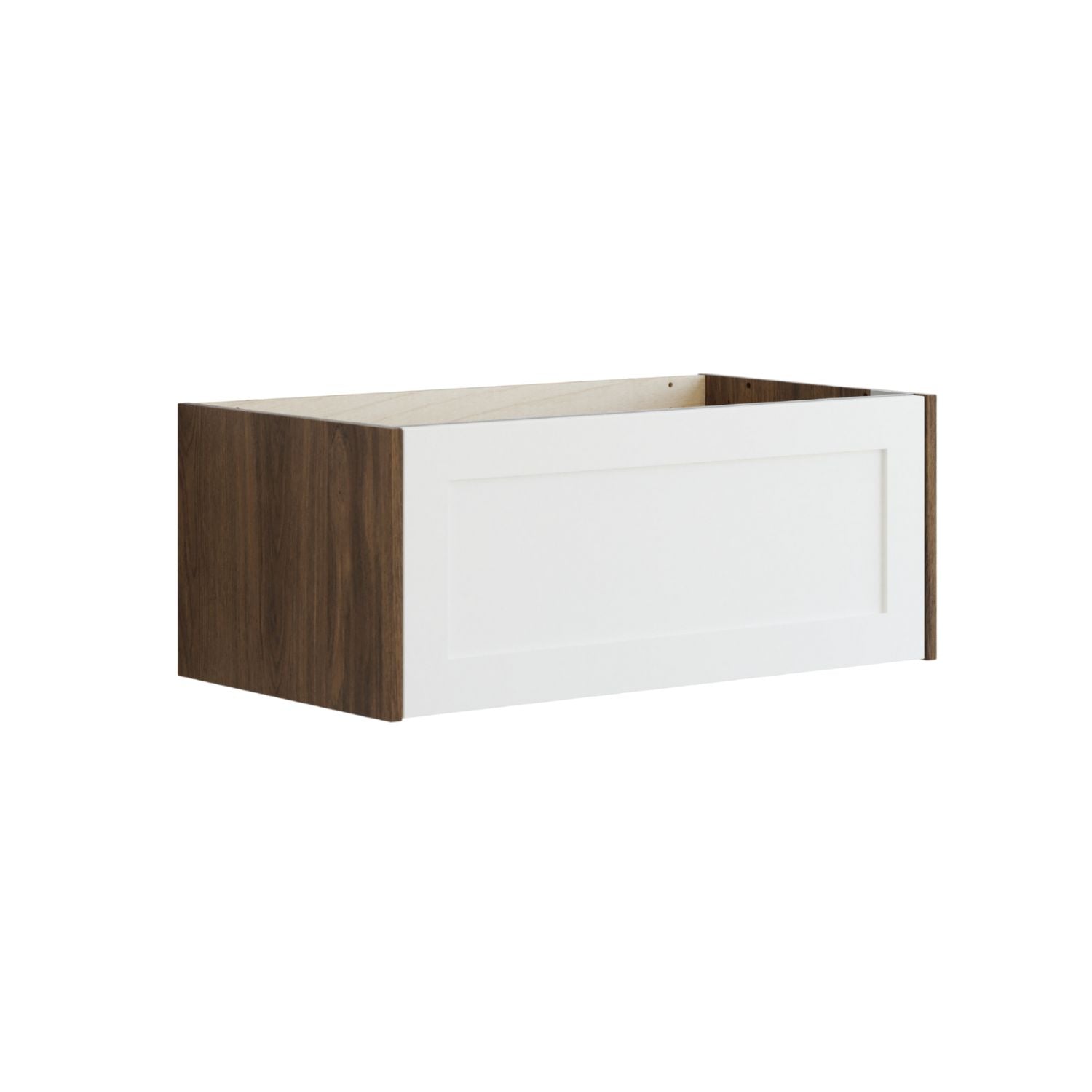 Dansani Inzo Classic Ramme Skap 1 skuff B60-120xH32xD44cm Brun eik/hvit matt / 80cm Dansani Sideskap bad DA-T12-3015