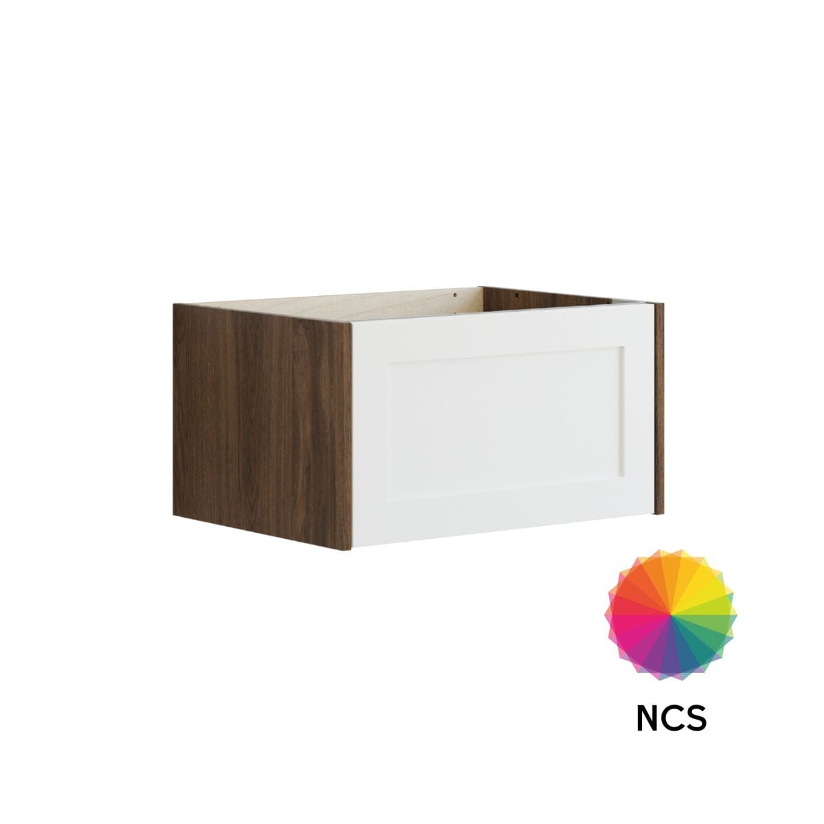 Dansani Inzo Classic Ramme Skap 1 skuff B60-120xH32xD44cm Brun eik/NCS farge / 60cm Dansani Sideskap bad DA-T11-3093