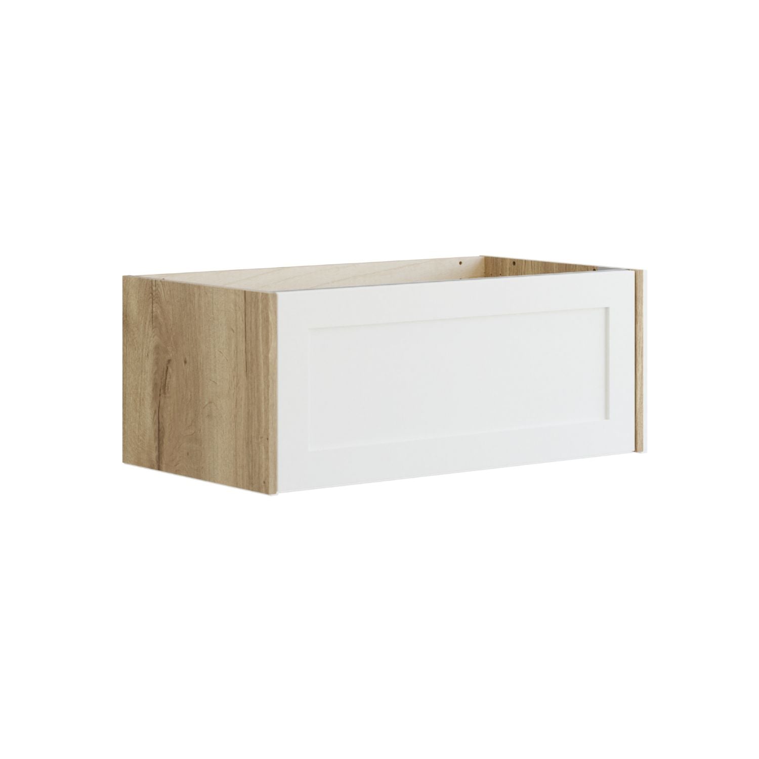 Dansani Inzo Classic Ramme Skap 1 skuff B60-120xH32xD44cm Natur eik/hvit matt / 80cm Dansani Sideskap bad DA-T12-3014