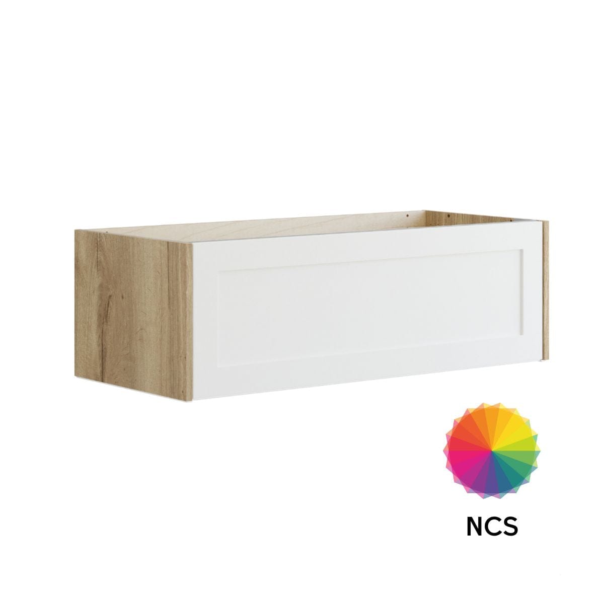 Dansani Inzo Classic Ramme Skap 1 skuff B60-120xH32xD44cm Natur eik/NCS farge / 100cm Dansani Sideskap bad DA-T13-3092