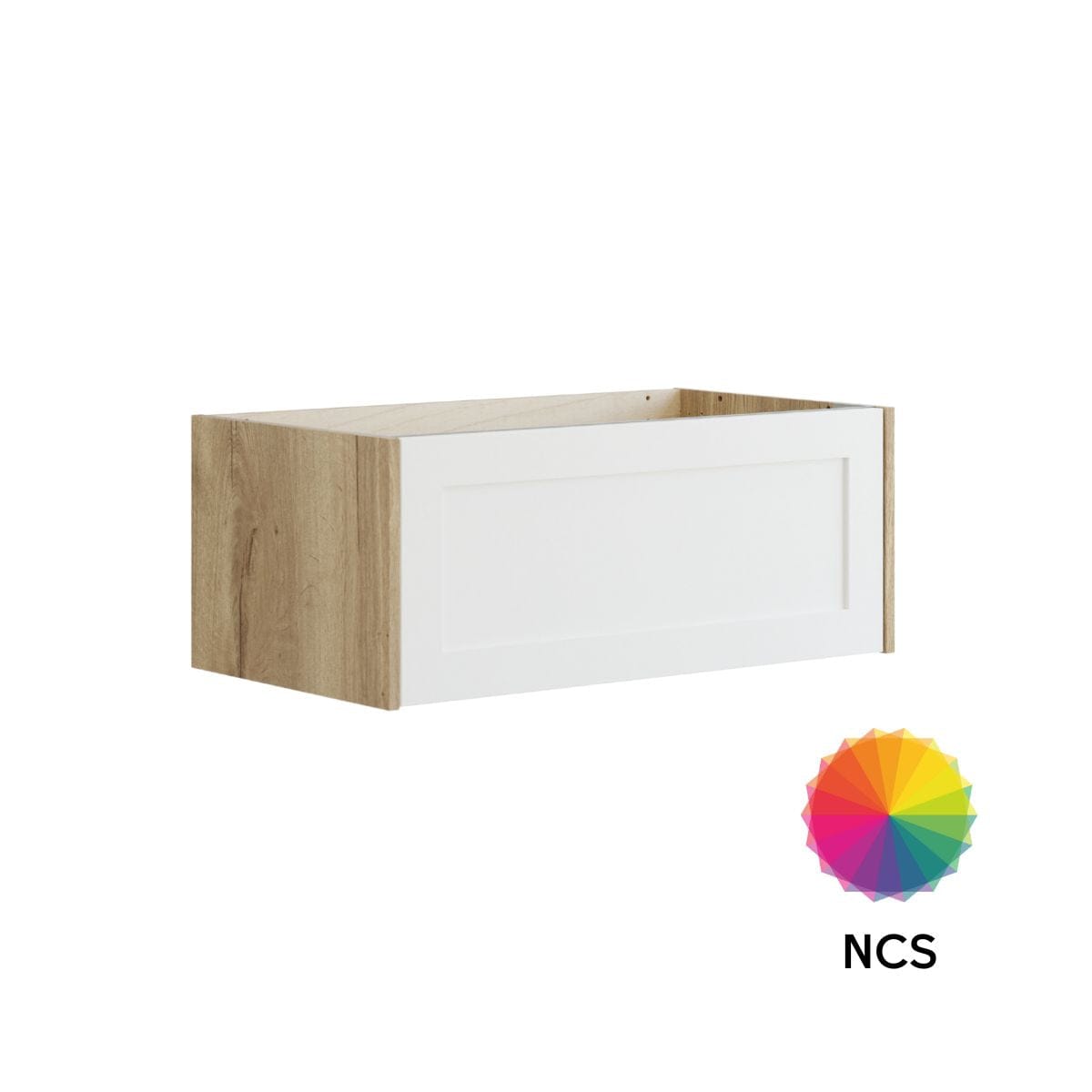 Dansani Inzo Classic Ramme Skap 1 skuff B60-120xH32xD44cm Natur eik/NCS farge / 80cm Dansani Sideskap bad DA-T12-3092