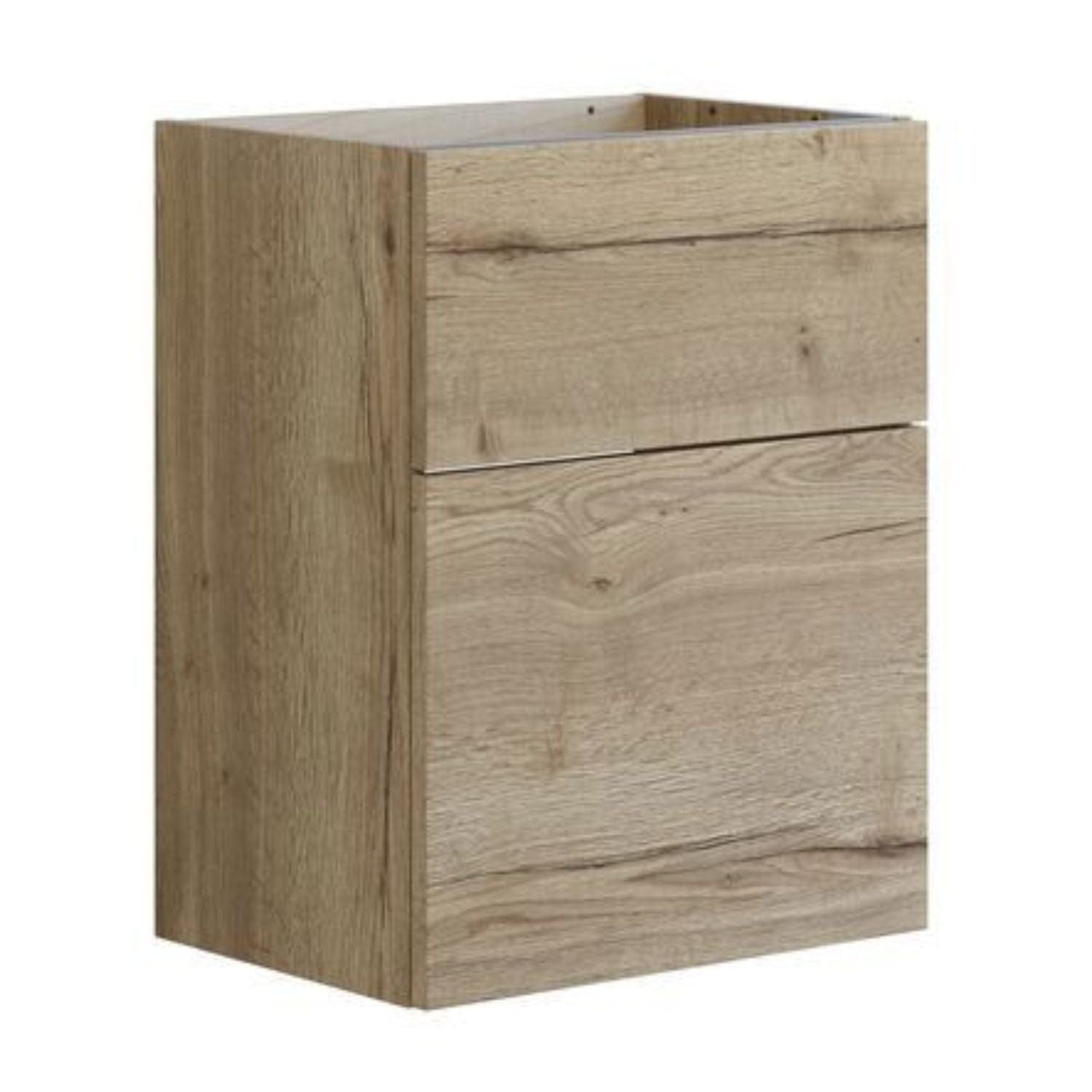 Dansani Inzo Glatt Servantskap Slim 2 skuff ekstra høy underskuff Natur eik / 50cm Dansani Servantskap DA-U09-1049