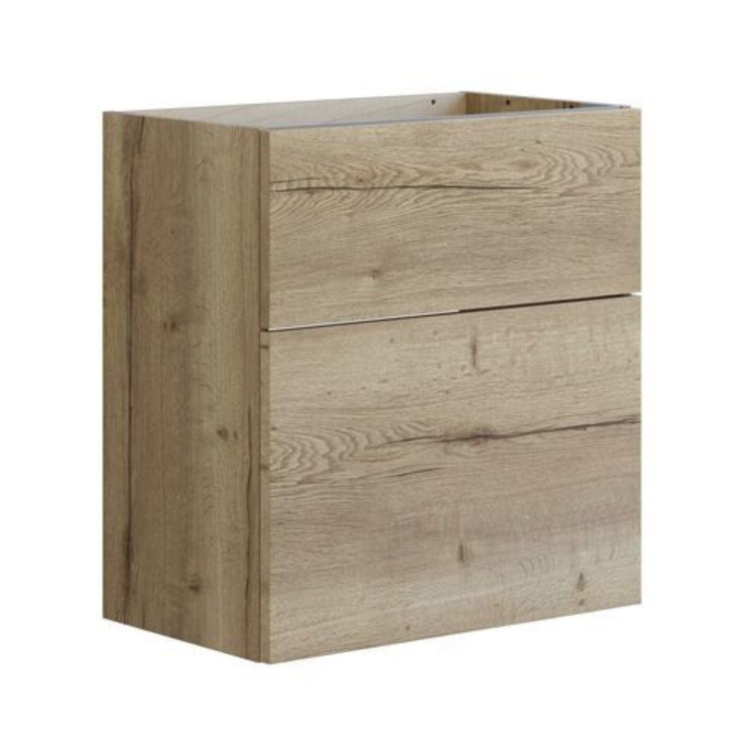 Dansani Inzo Glatt Servantskap Slim 2 skuff ekstra høy underskuff Natur eik / 60cm Dansani Servantskap DA-U10-1049