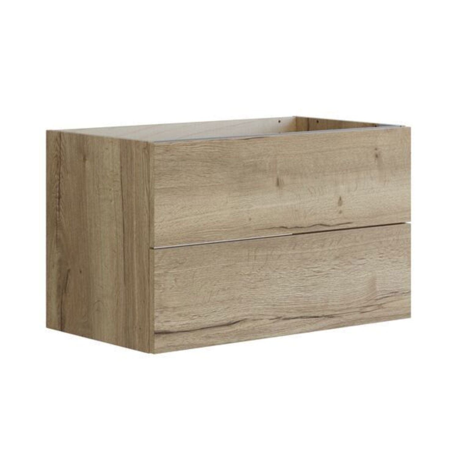 Dansani Inzo Glatt Sideskap 2 skuff Natur eik / 80cm Dansani Sideskap bad DA-U34-1049