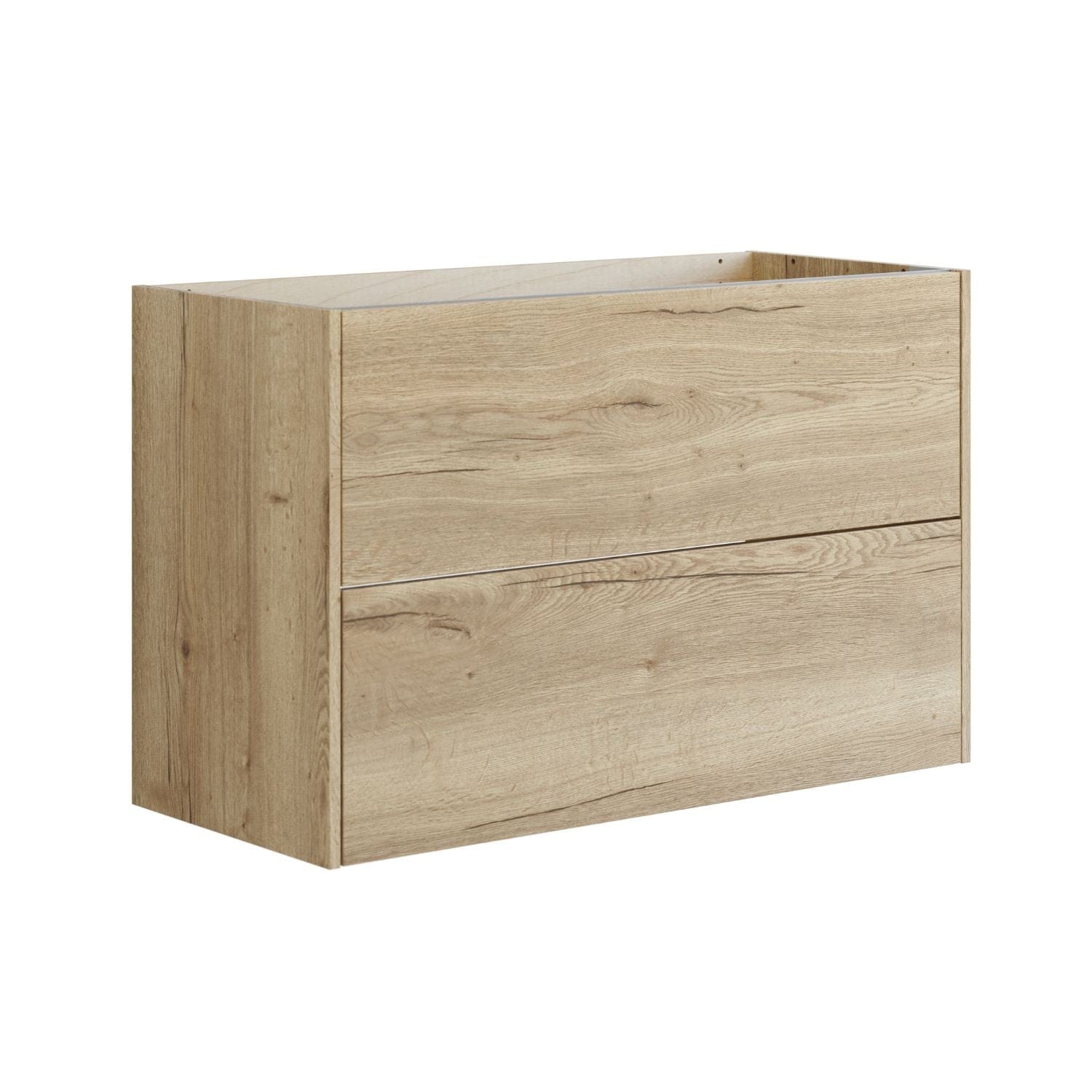 Dansani Inzo Glatt Skap 2 skuff B60-120xH64xD44cm Natur eik / 100cm Dansani Sideskap bad DA-T17-1049