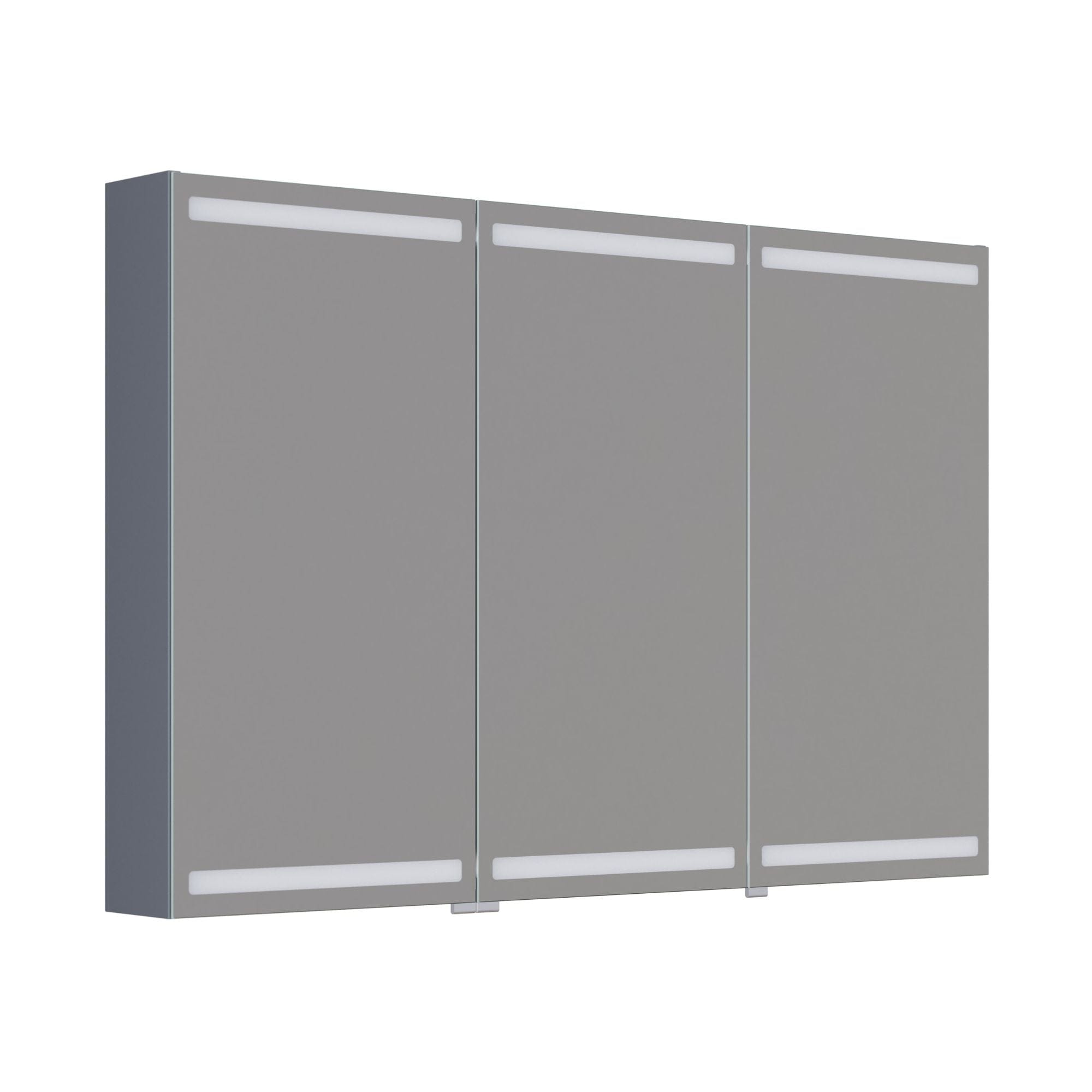 Dansani Inzo Level Speilskap Grå matt / 120 cm 3 dører Dansani Speilskap DA-S873-103