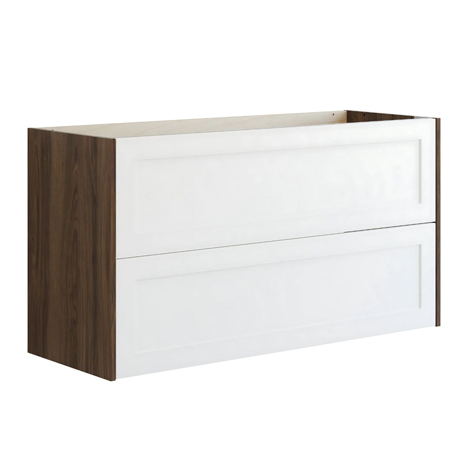 Dansani Inzo Ramme Skap 2 skuff B60-120xH64xD44cm Brun eik/hvit matt / 120cm Dansani Sideskap bad DA-T18-3015