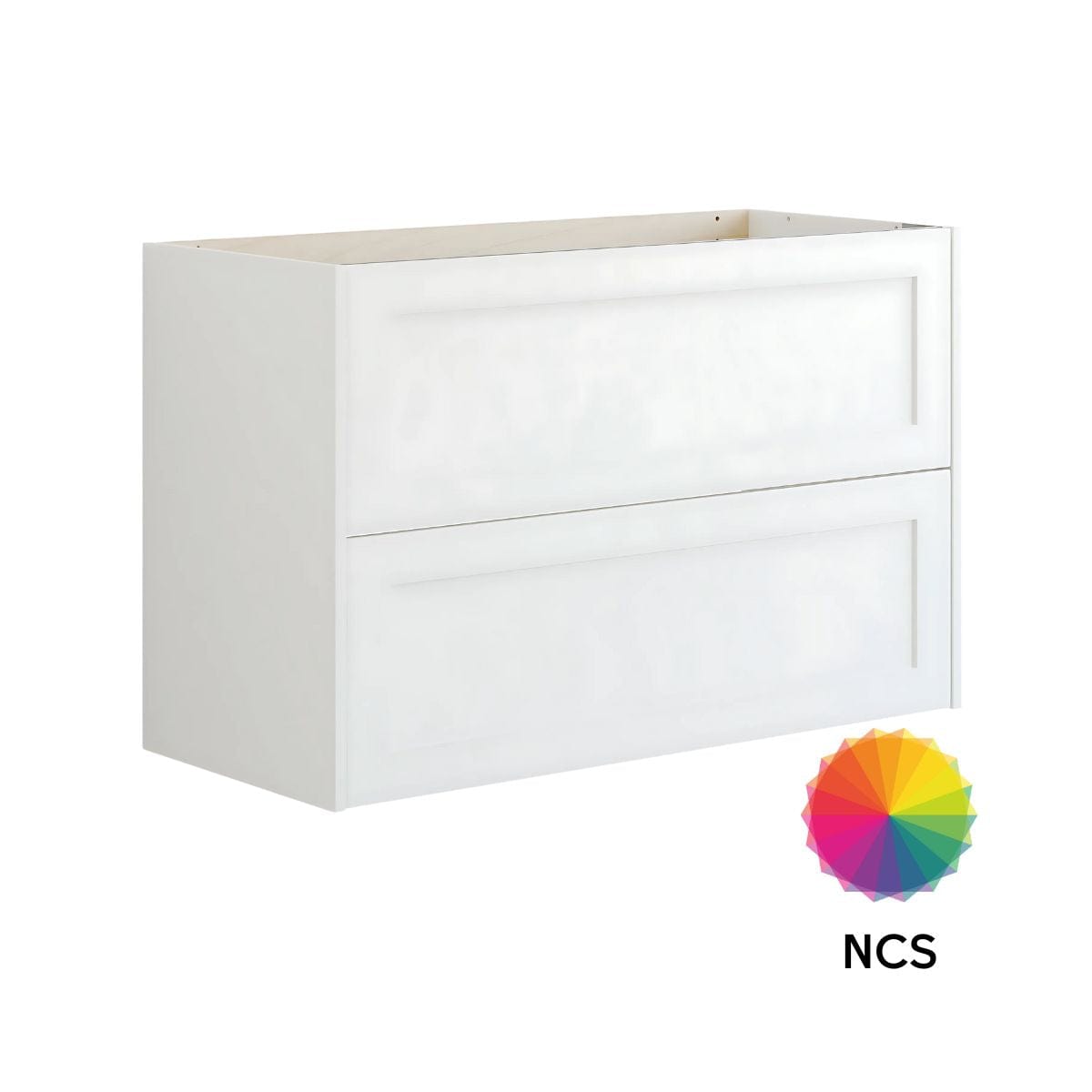 Dansani Inzo Ramme Skap 2 skuff B60-120xH64xD44cm Hvit matt/NCS farge / 100cm Dansani Sideskap bad DA-T17-3091