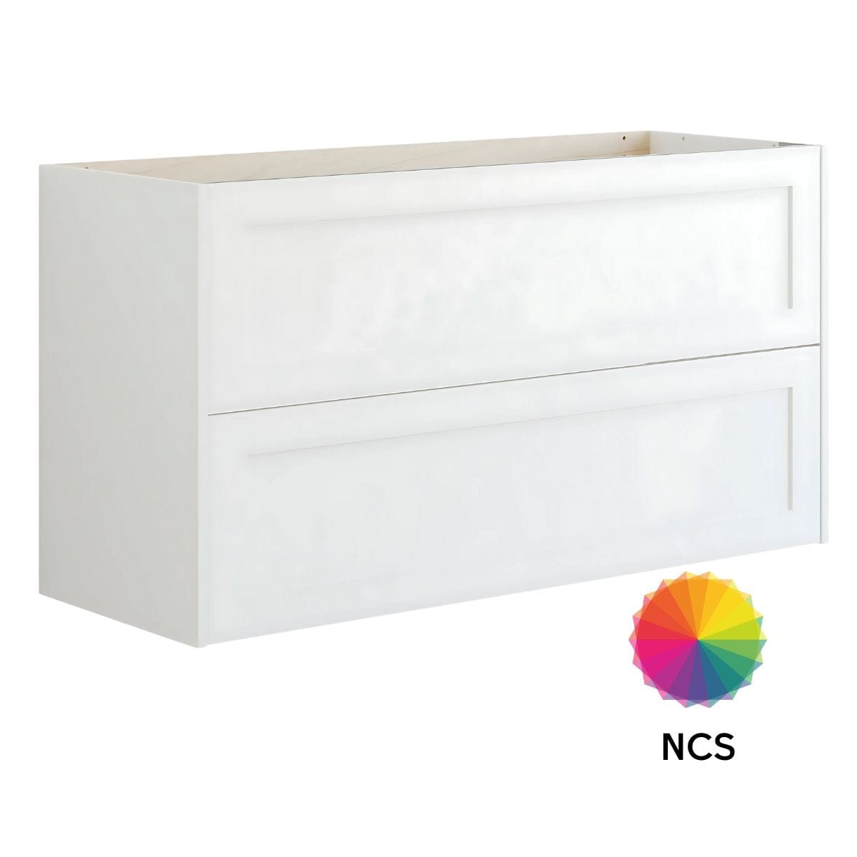 Dansani Inzo Ramme Skap 2 skuff B60-120xH64xD44cm Hvit matt/NCS farge / 120cm Dansani Sideskap bad DA-T18-3091