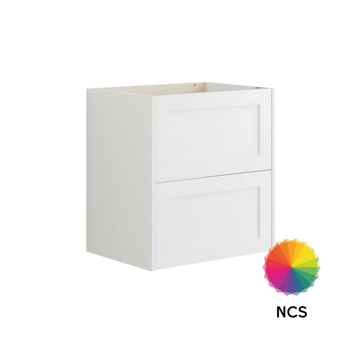 Dansani Inzo Ramme Skap 2 skuff B60-120xH64xD44cm Hvit matt/NCS farge / 60cm Dansani Sideskap bad DA-T15-3091