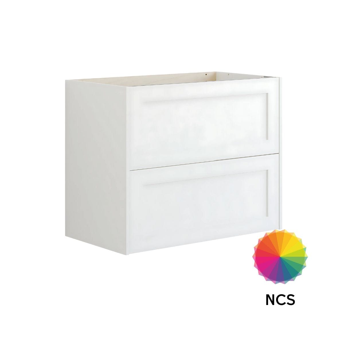 Dansani Inzo Ramme Skap 2 skuff B60-120xH64xD44cm Hvit matt/NCS farge / 80cm Dansani Sideskap bad DA-T16-3091