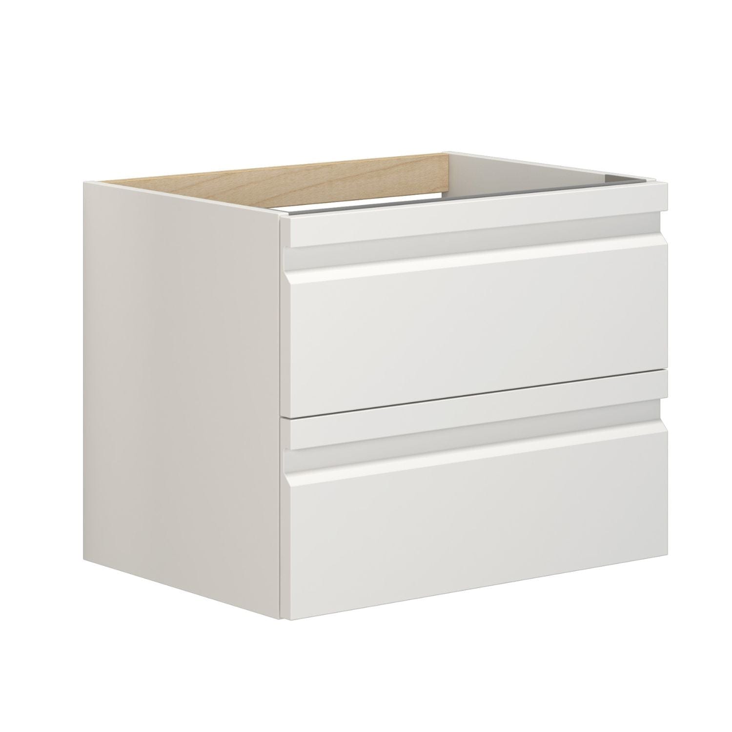 Dansani Inzo Servantskap B40-120xH48xD44cm - m/2skuffer, Integrert Hvit matt lakk / 60cm Dansani Servantskap DA-M19-2071