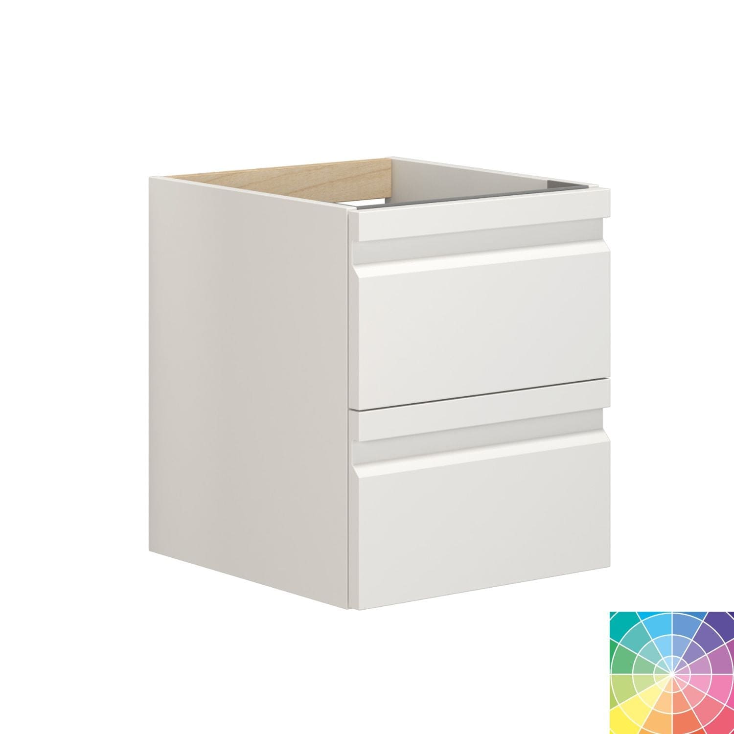 Dansani Inzo Servantskap B40-120xH48xD44cm - m/2skuffer, Integrert NCS farge / 40cm Dansani Servantskap DA-M18-2099