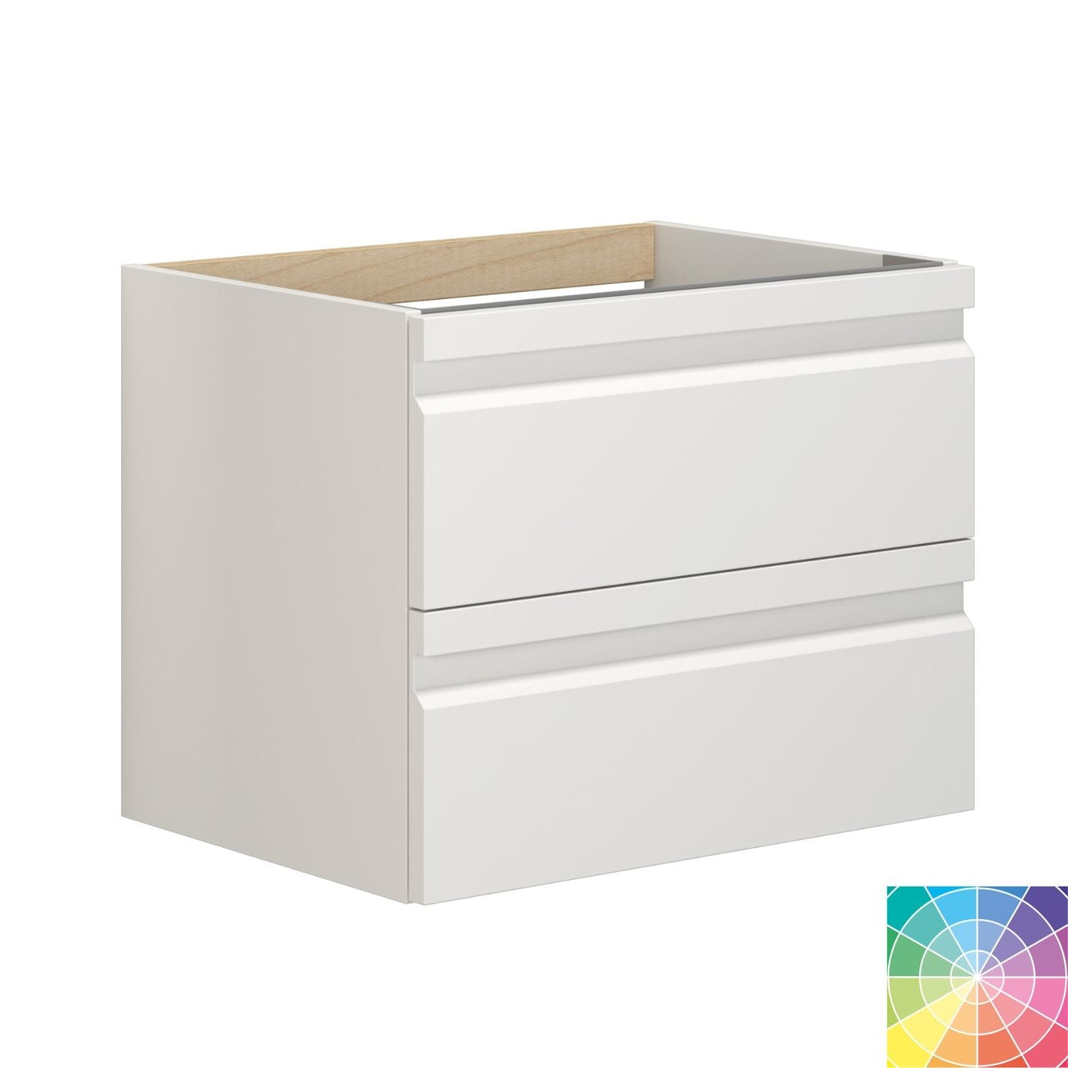 Dansani Inzo Servantskap B40-120xH48xD44cm - m/2skuffer, Integrert NCS farge / 60cm Dansani Servantskap DA-M19-2099