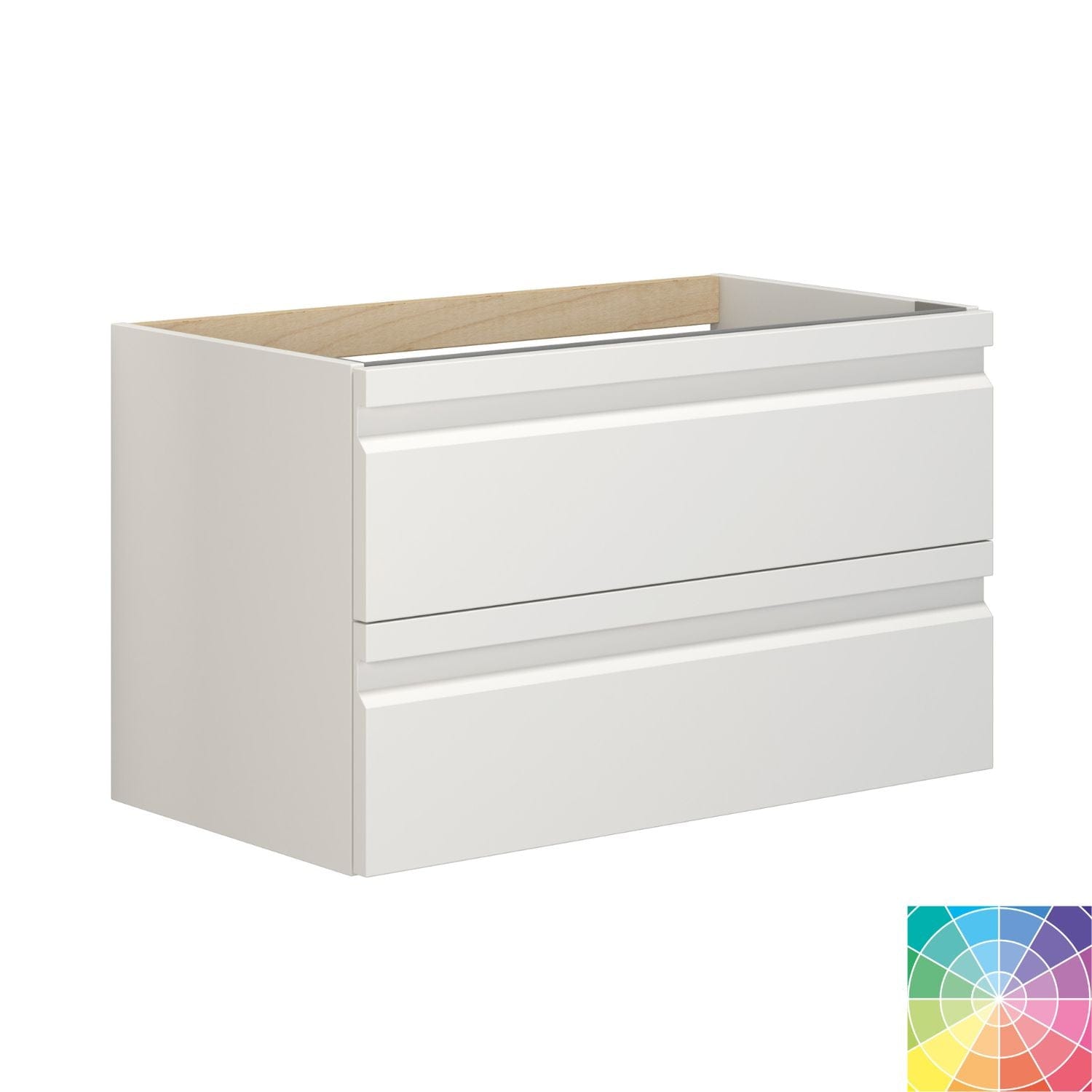 Dansani Inzo Servantskap B40-120xH48xD44cm - m/2skuffer, Integrert NCS farge / 80cm Dansani Servantskap DA-M20-2099