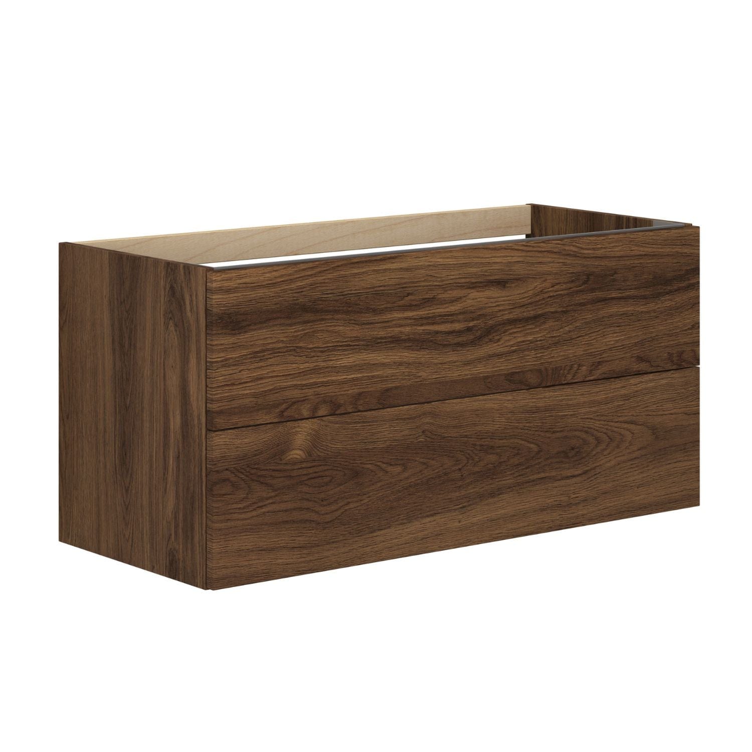 Dansani Inzo Sideskap 2 skuffer B40-120xH48xD44 cm - Glatt Brun eik / 100cm Dansani Sideskap bad DA-M21-1052