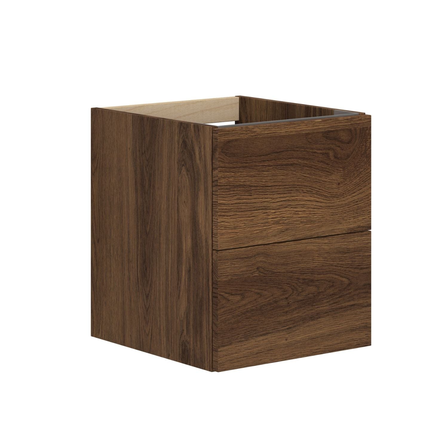 Dansani Inzo Sideskap 2 skuffer B40-120xH48xD44 cm - Glatt Brun eik / 40cm Dansani Sideskap bad DA-M18-1052