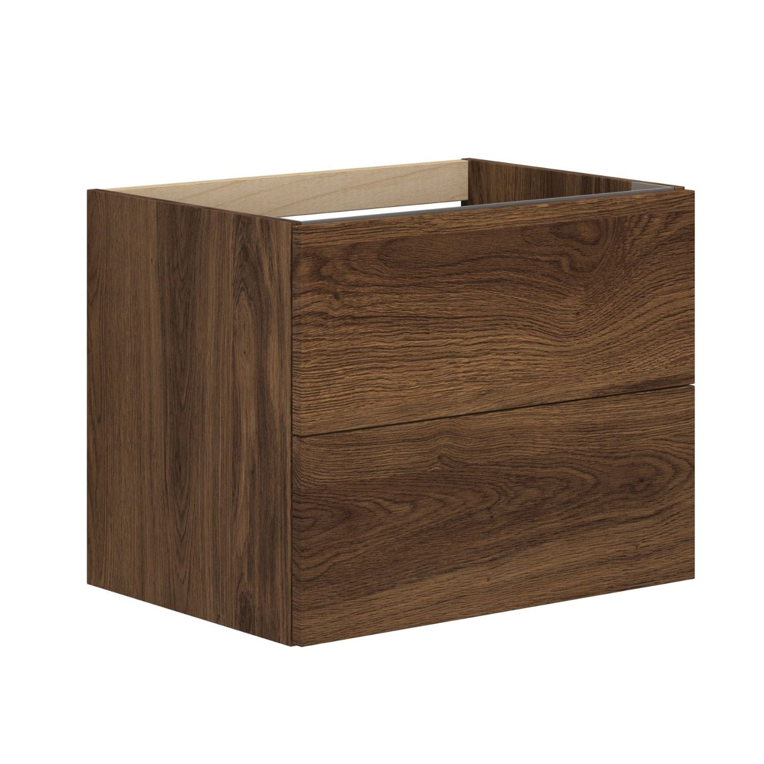 Dansani Inzo Sideskap 2 skuffer B40-120xH48xD44 cm - Glatt Brun eik / 60cm Dansani Sideskap bad DA-M19-1052