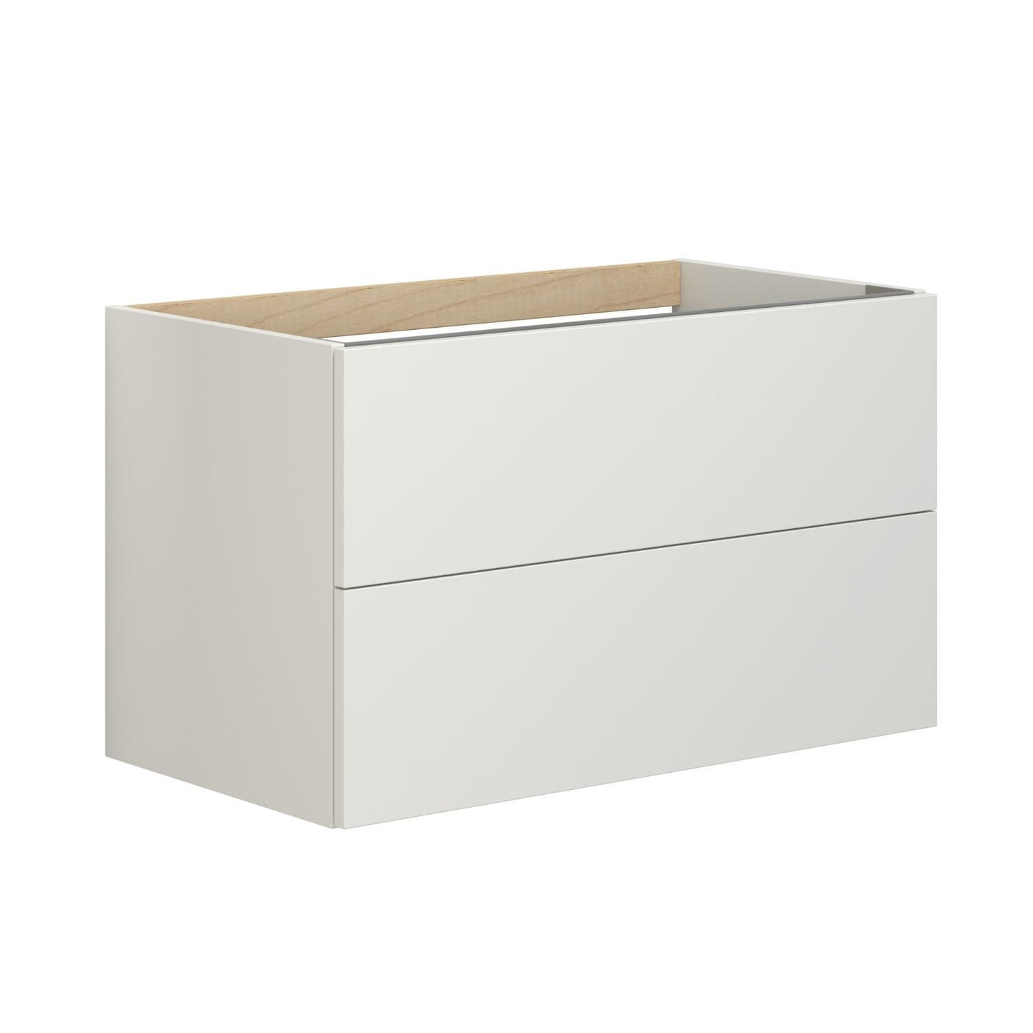 Dansani Inzo Sideskap 2 skuffer B40-120xH48xD44 cm - Glatt Hvit matt / 80cm Dansani Sideskap bad DA-M20-1010