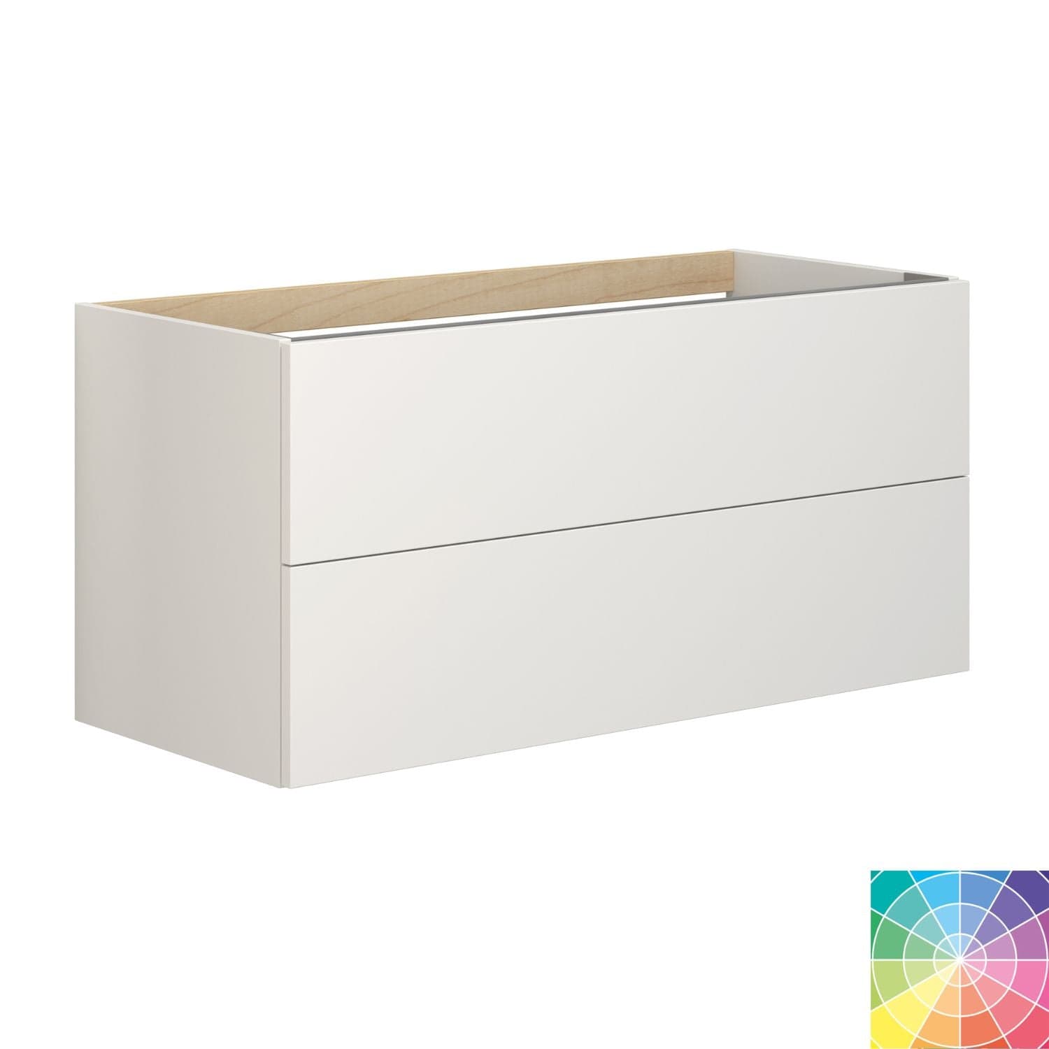 Dansani Inzo Sideskap 2 skuffer B40-120xH48xD44 cm - Glatt NCS farge / 100cm Dansani Sideskap bad DA-M21-1099