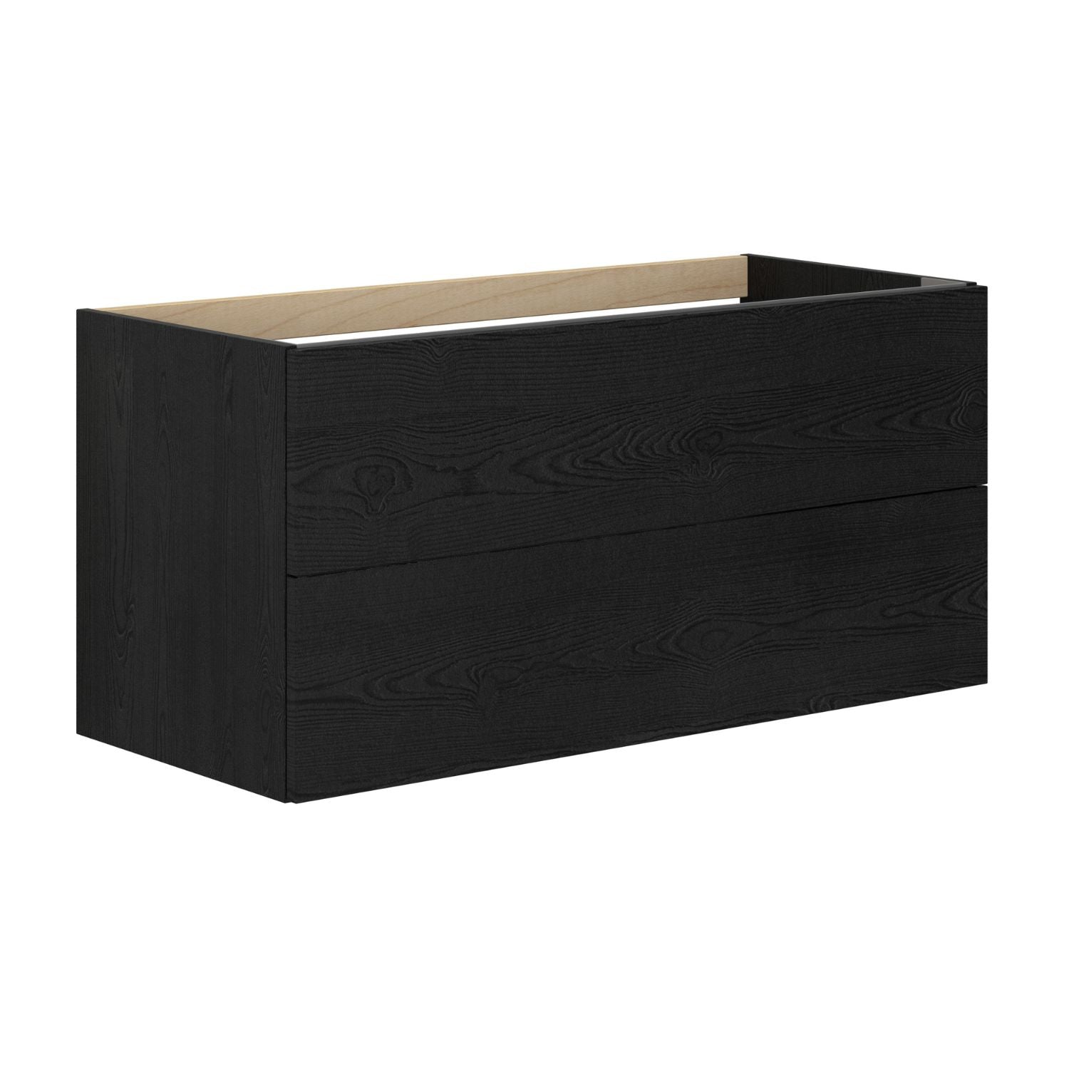 Dansani Inzo Sideskap 2 skuffer B40-120xH48xD44 cm - Glatt Svart eik / 100cm Dansani Sideskap bad DA-M21-1050