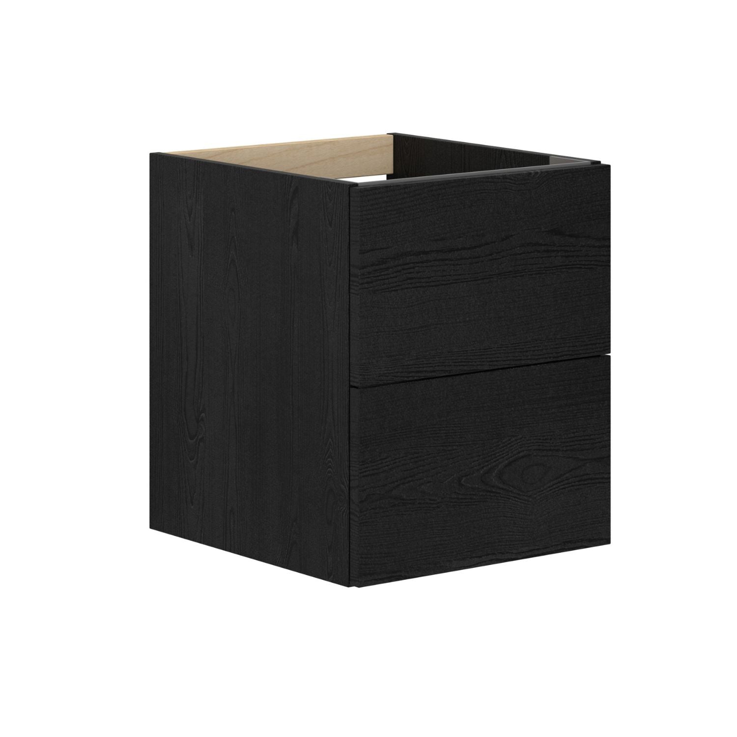 Dansani Inzo Sideskap 2 skuffer B40-120xH48xD44 cm - Glatt Svart eik / 40cm Dansani Sideskap bad DA-M18-1050
