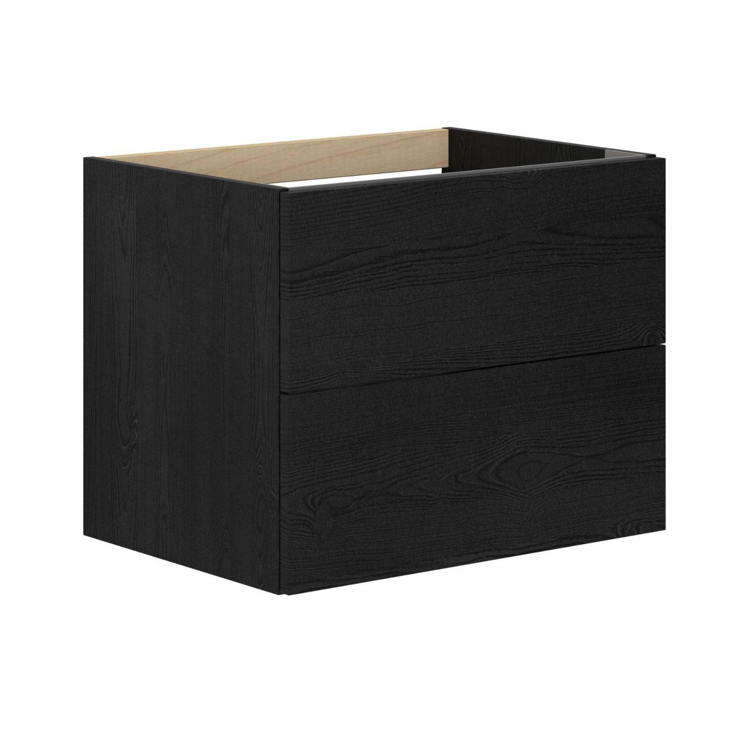Dansani Inzo Sideskap 2 skuffer B40-120xH48xD44 cm - Glatt Svart eik / 60cm Dansani Sideskap bad DA-M19-1050
